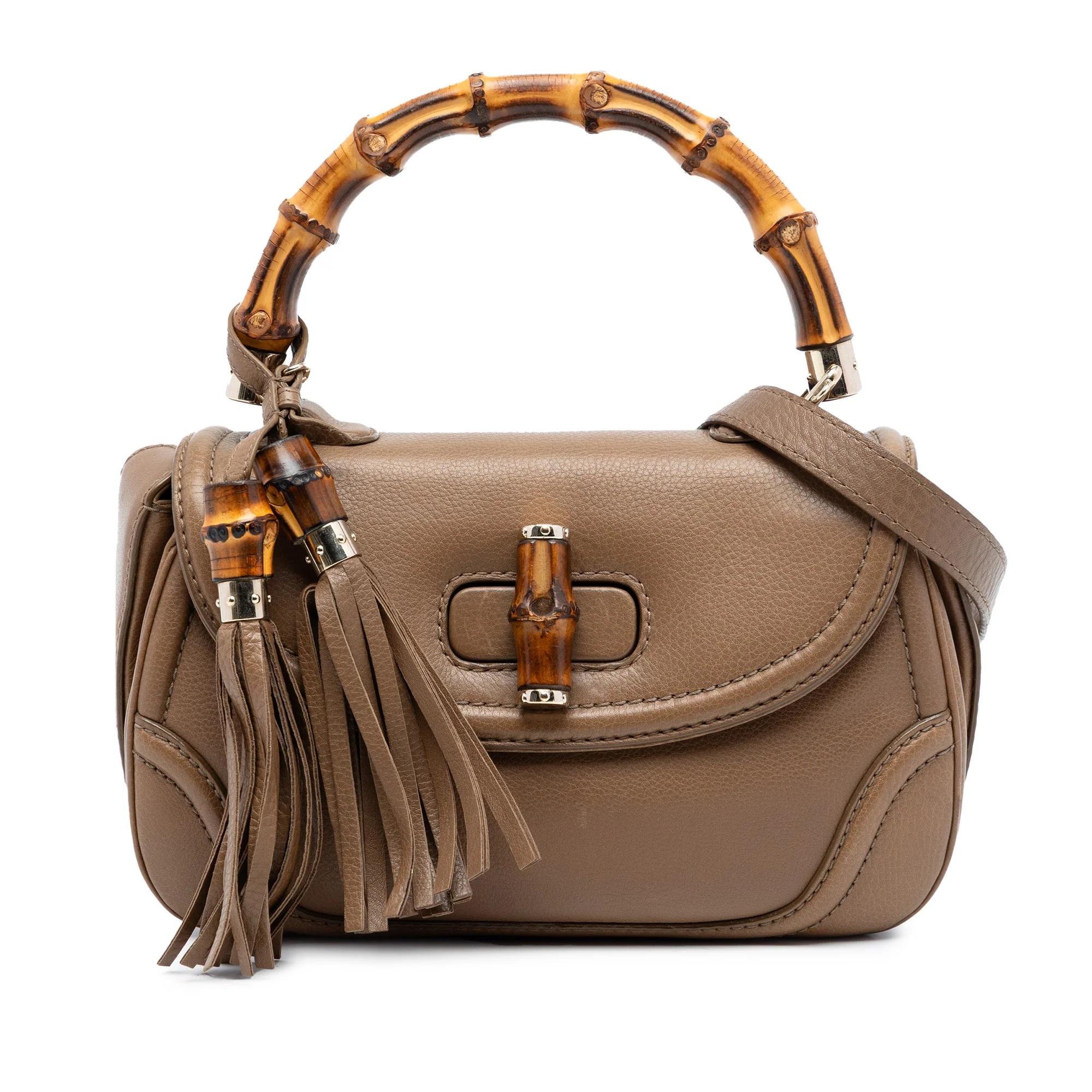 Bamboo pony-style calfskin handbag