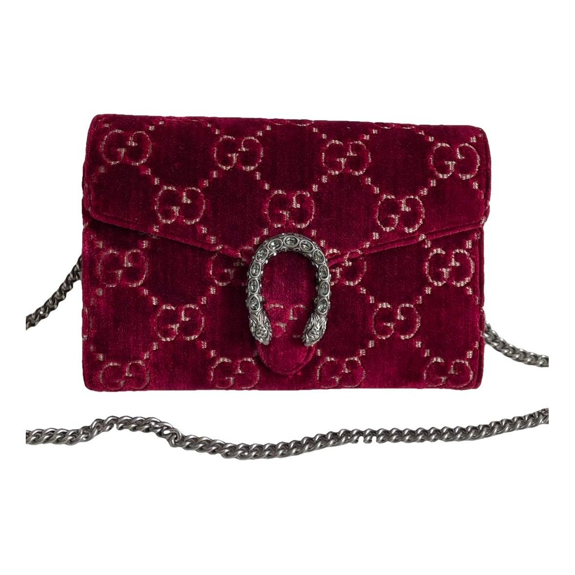 Dionysus Chain Wallet velvet crossbody bag