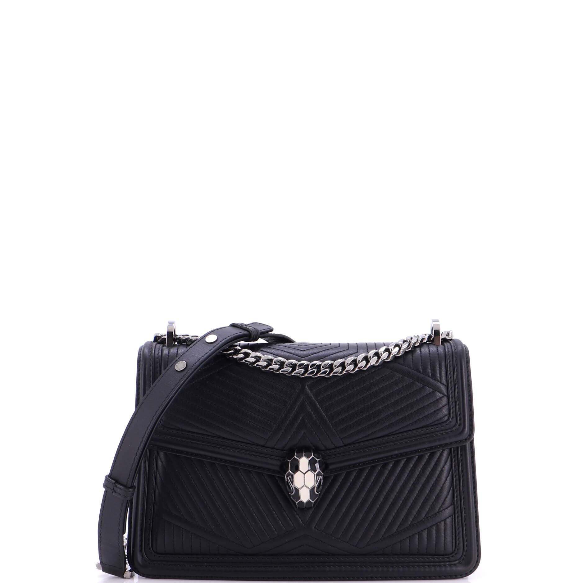 Serpenti Forever Shoulder Bag Quilted Leather Small