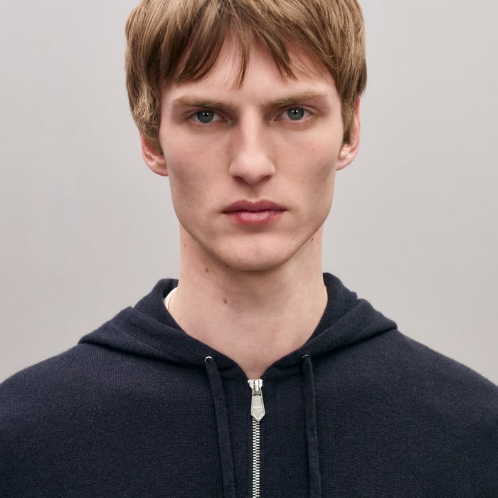 Marine "Maillon Chaine d'Ancre" Zipped Cashmere Jacket