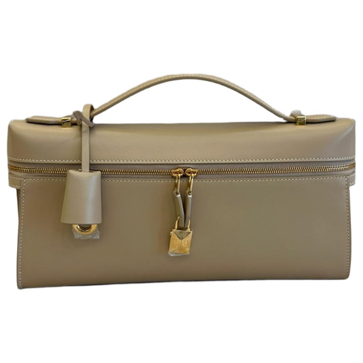 Loro Piana Extra Clutch leather handbag