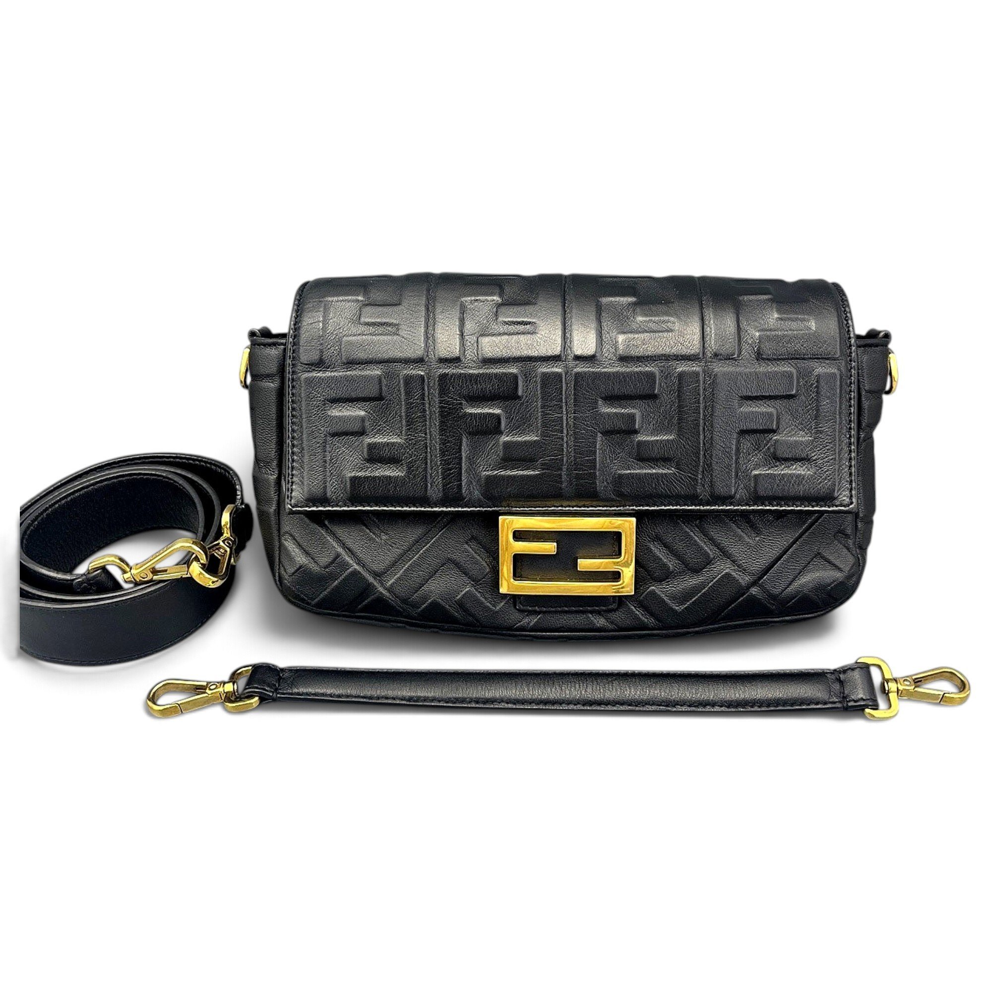 Baguette leather handbag