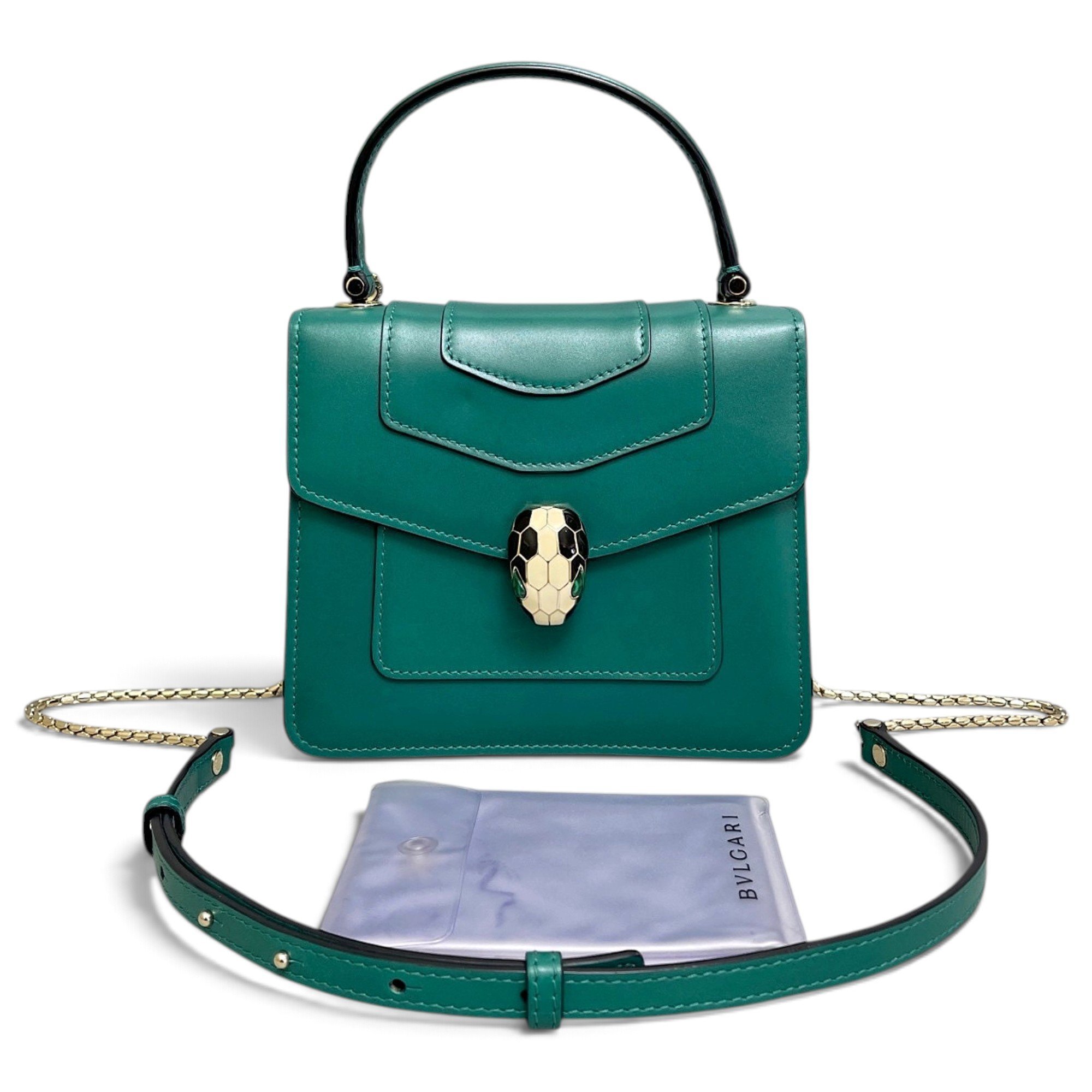Serpenti leather handbag
