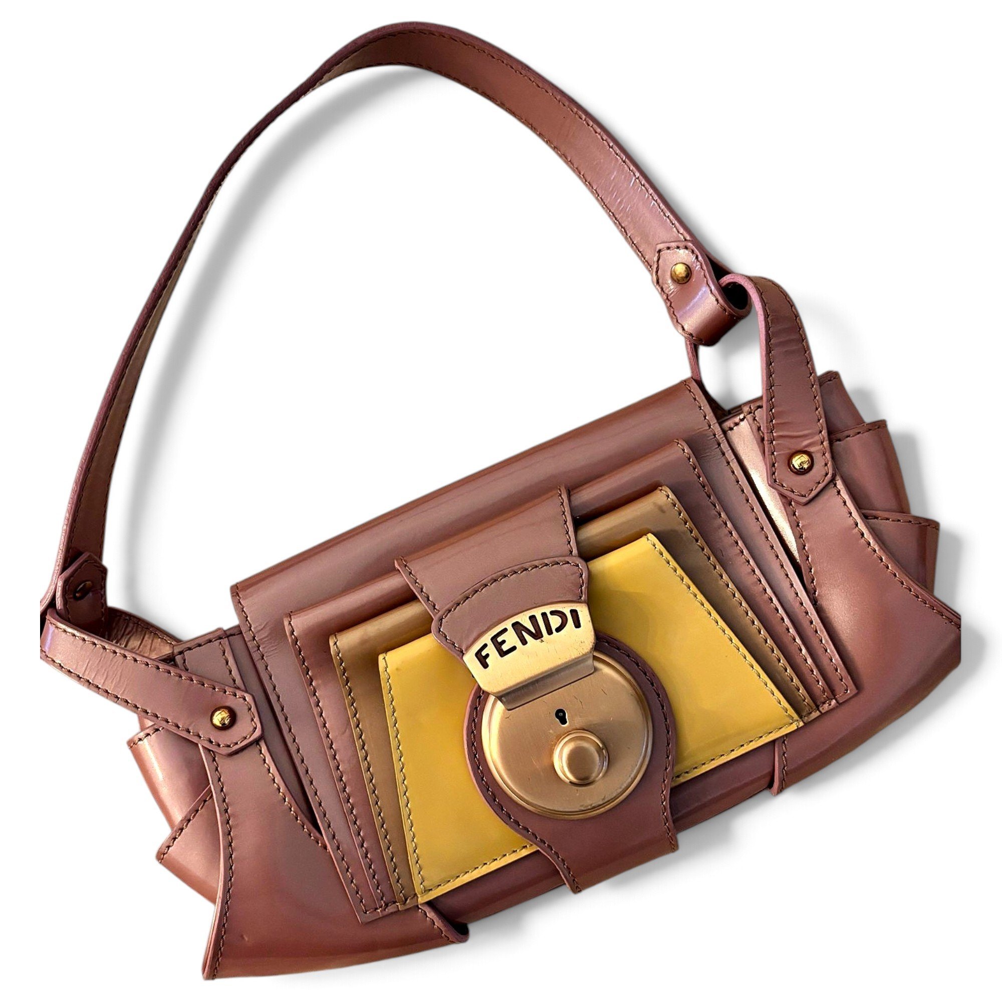 Baguette leather handbag