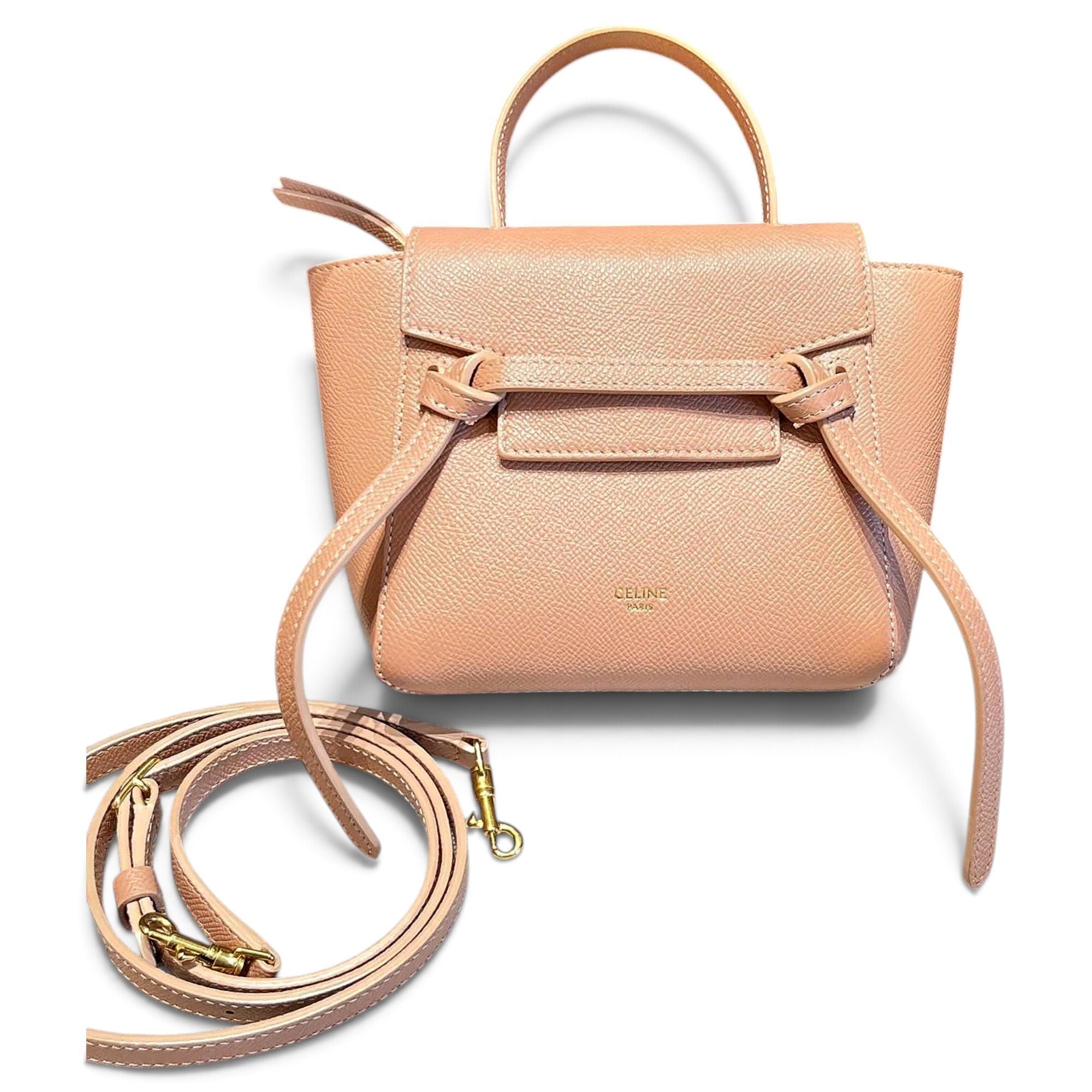 Belt leather handbag
