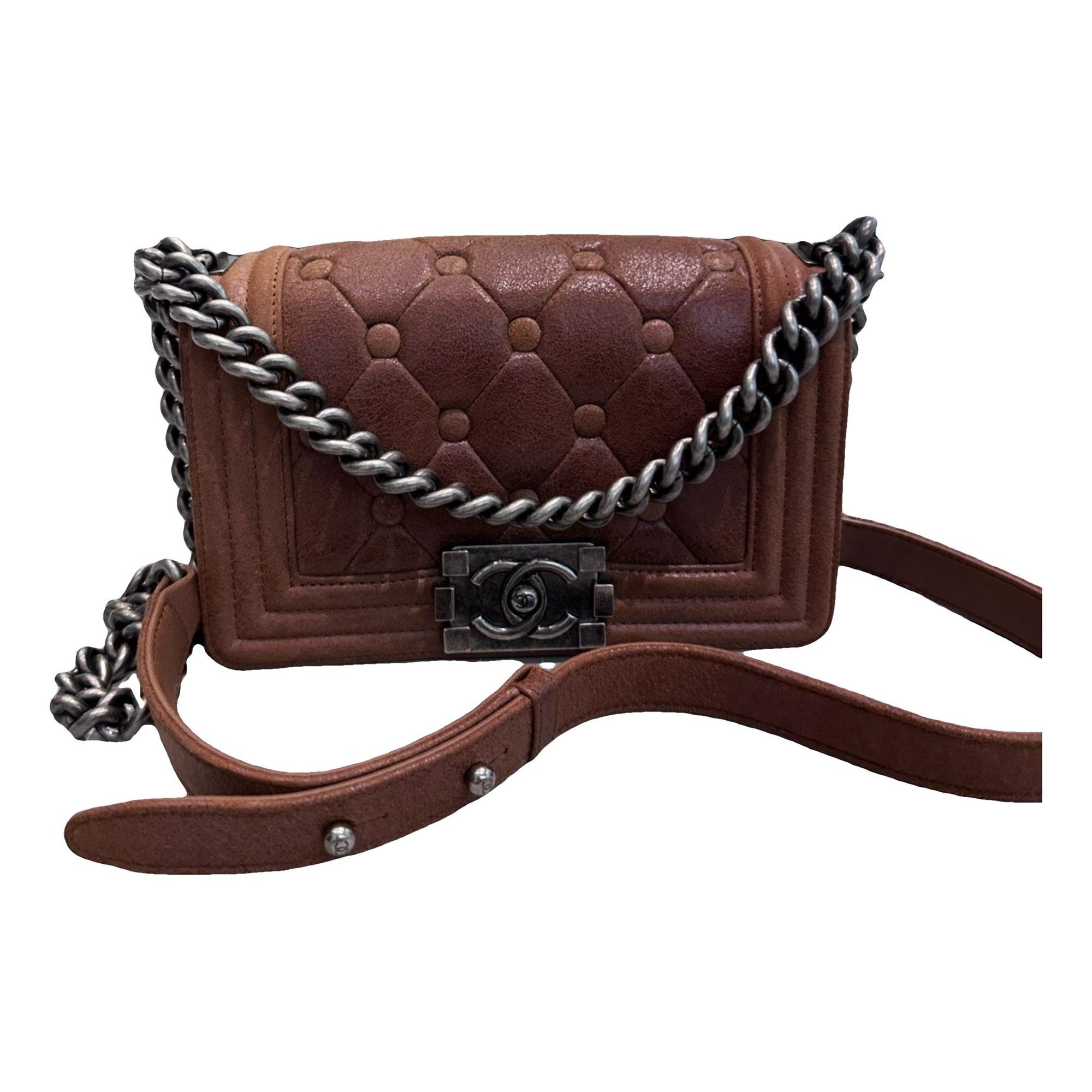 Boy leather crossbody bag