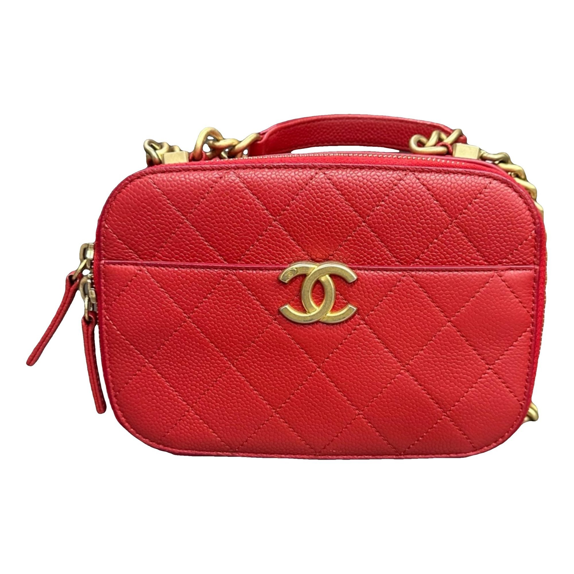 Vanity leather handbag