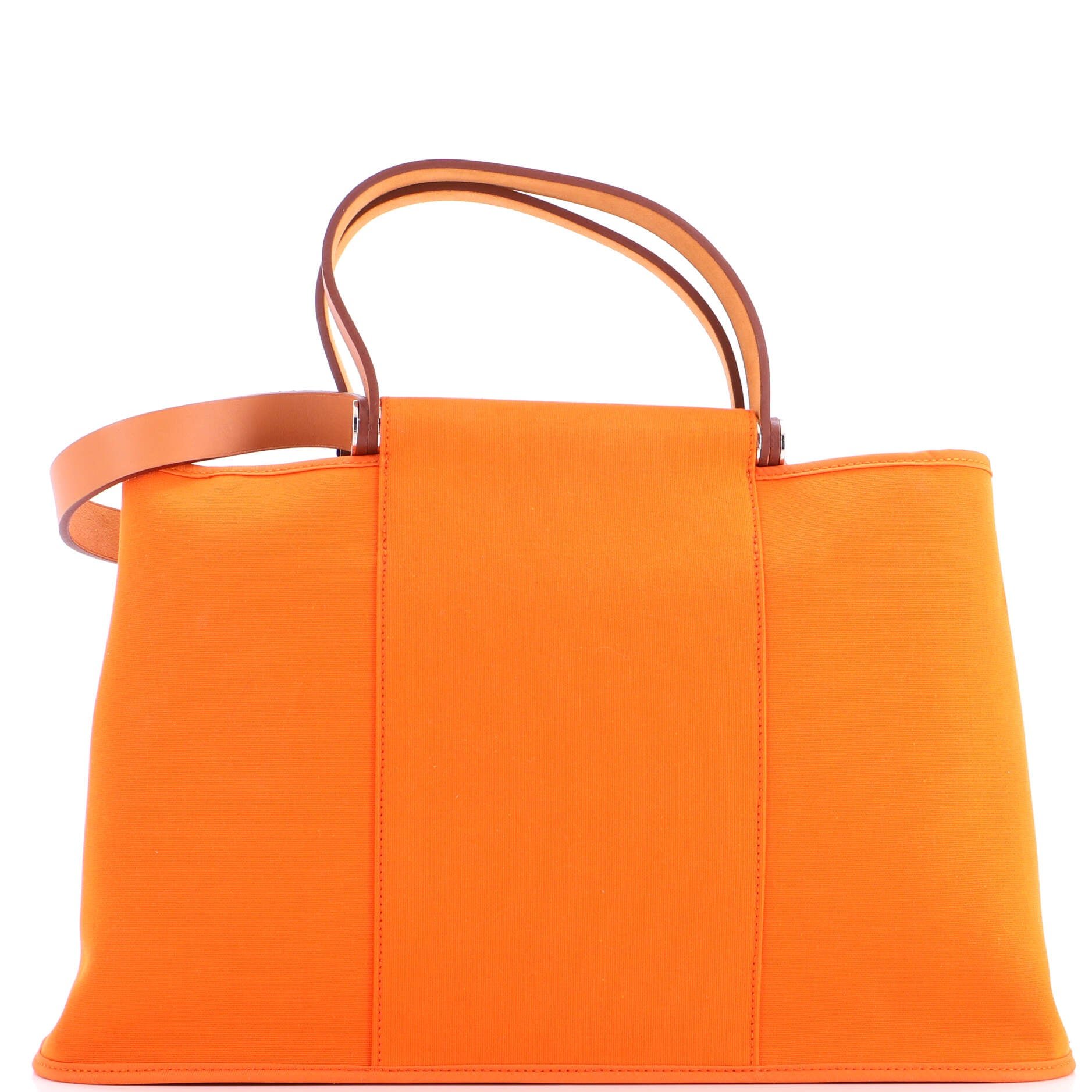 Hermes Cabag Elan Toile and Leather 39