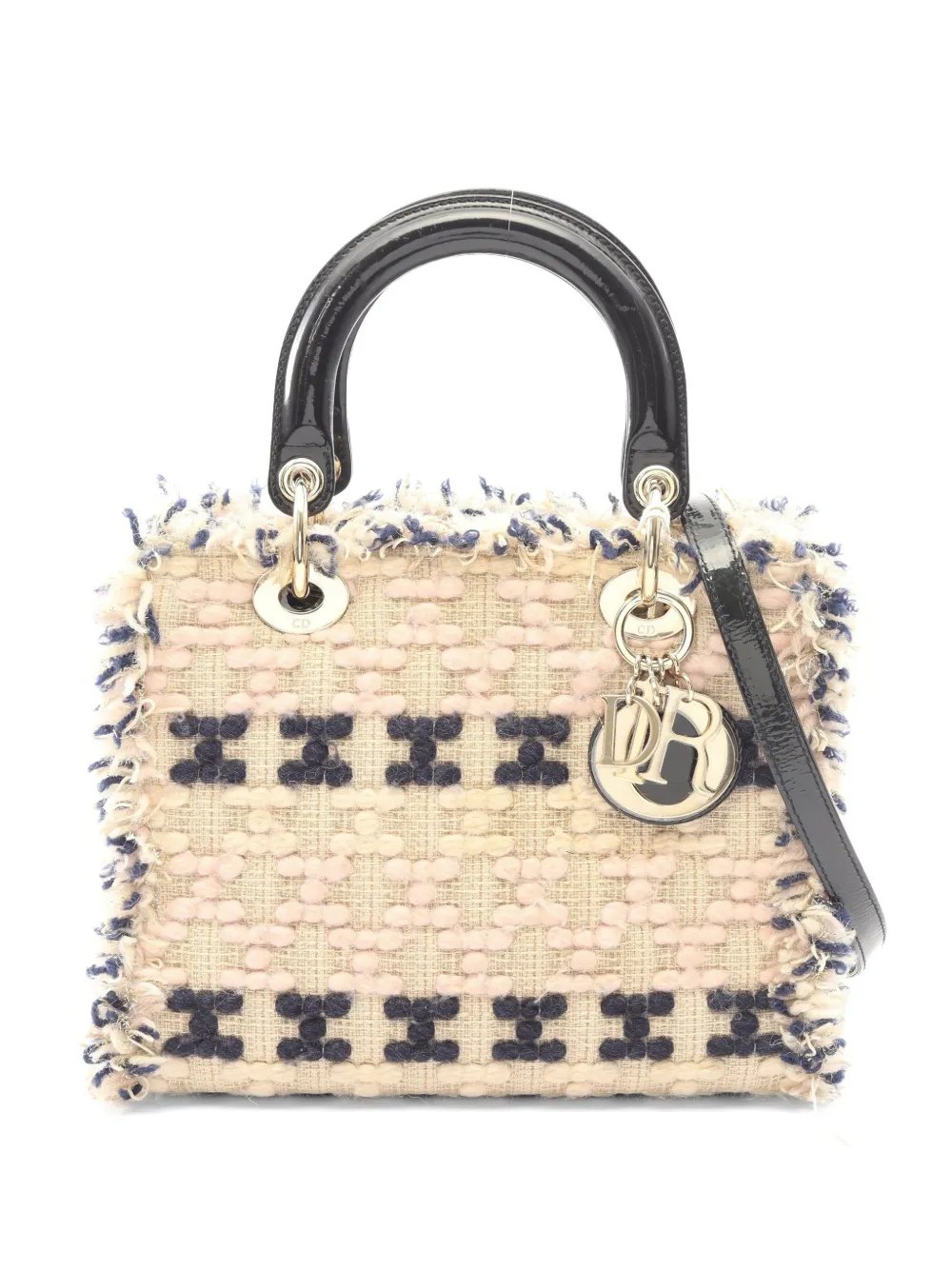 2000s Lady Dior tweed tote bag