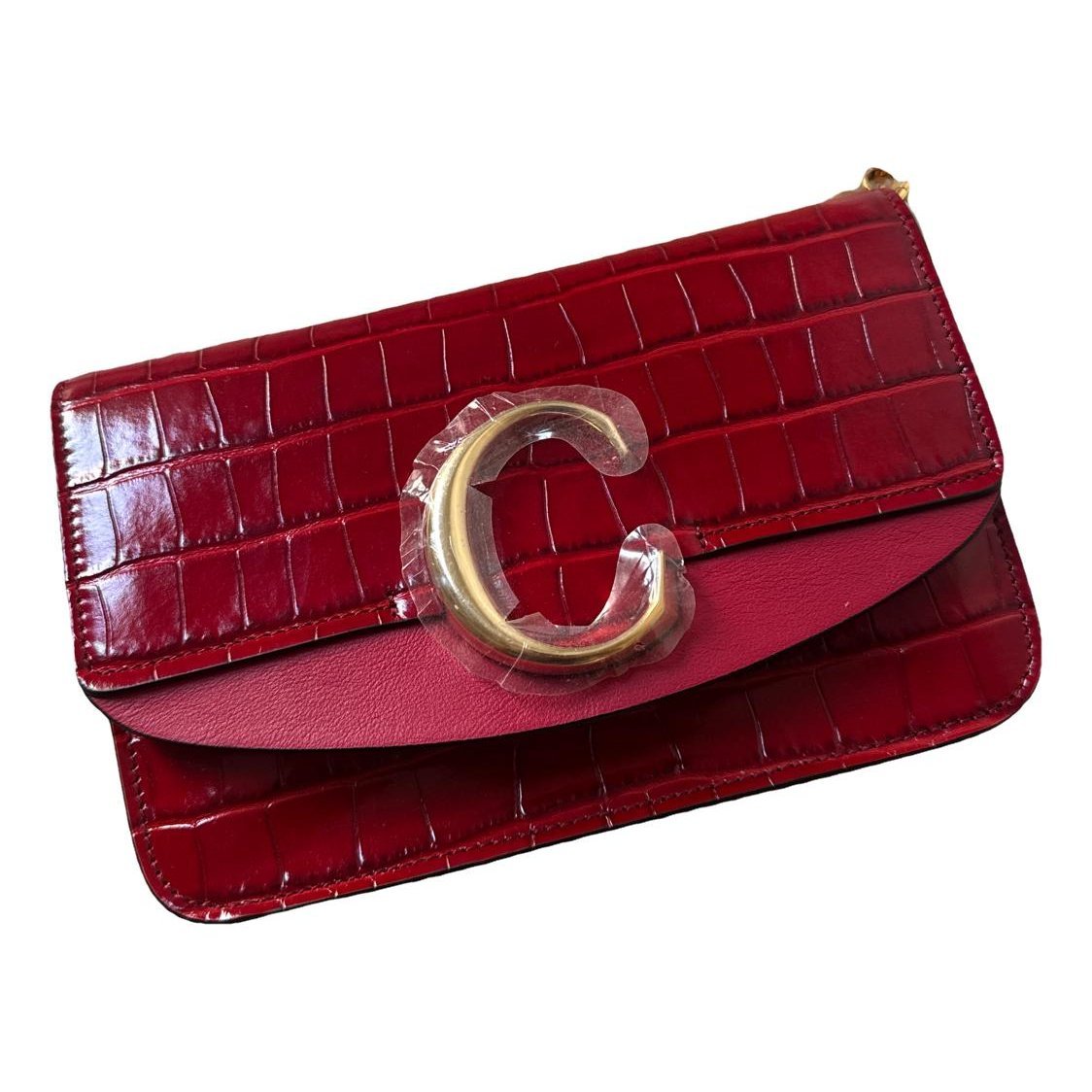 C leather crossbody bag