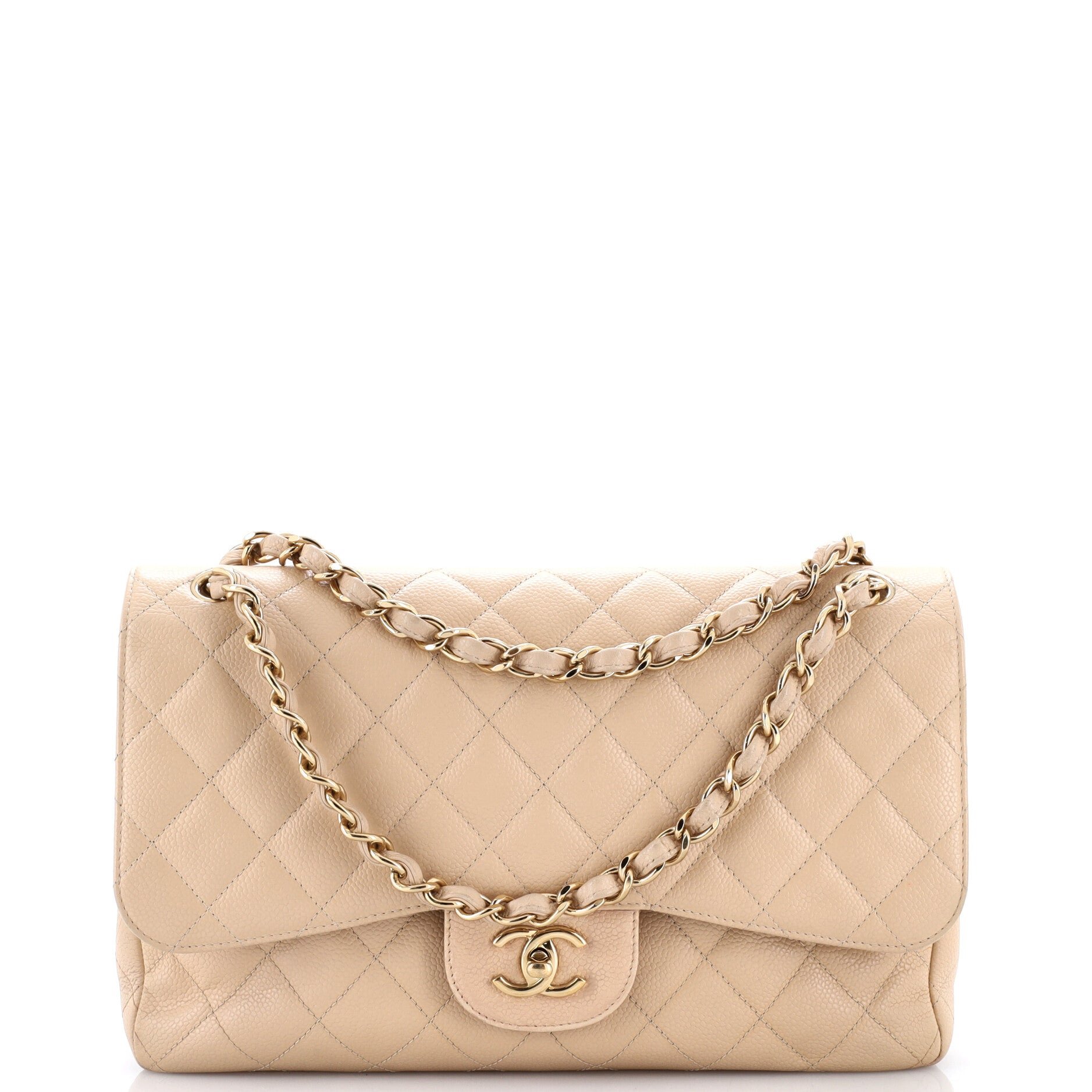 Classic Double Flap Bag Quilted Caviar Jumbo