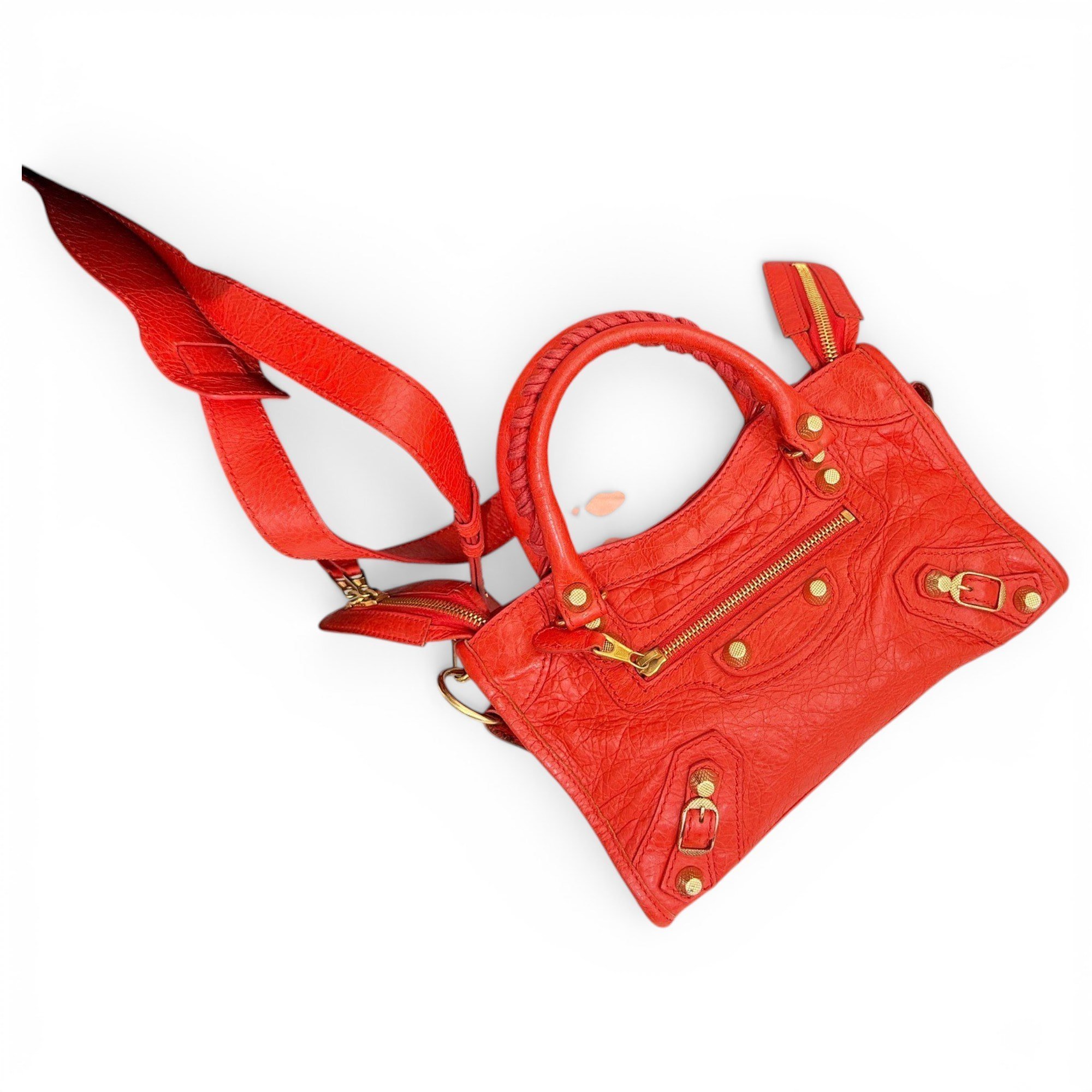 Classic Metalic leather handbag