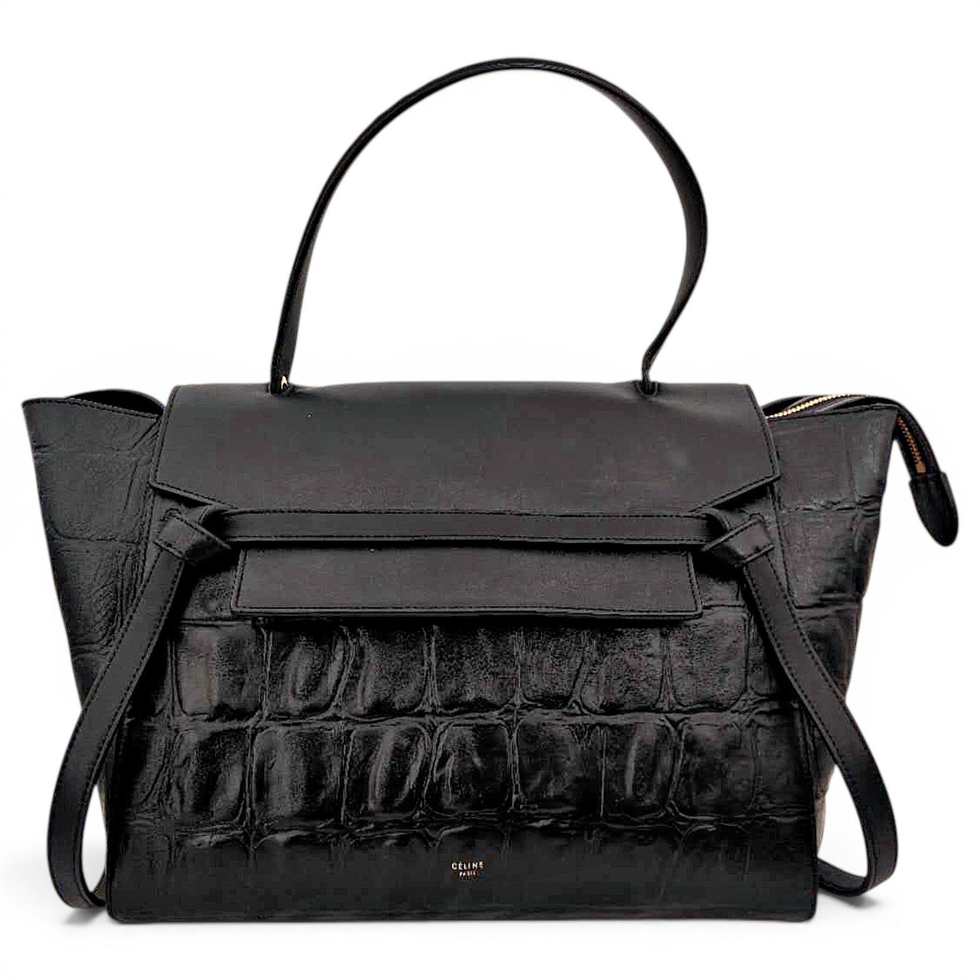 Belt leather handbag