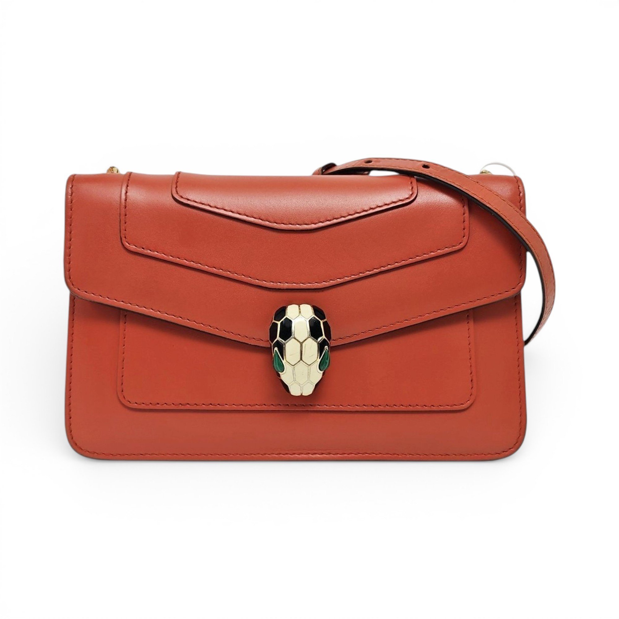 Serpenti leather handbag