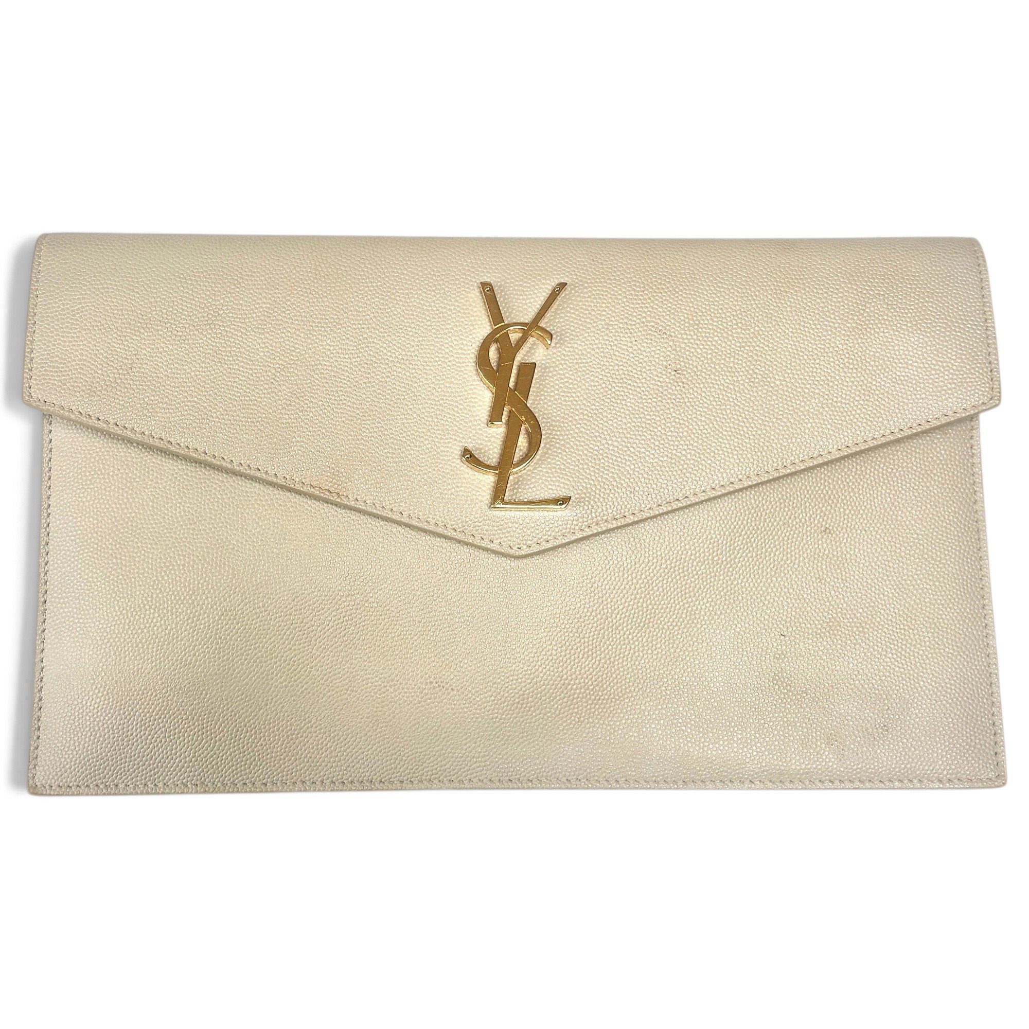 Leather clutch bag