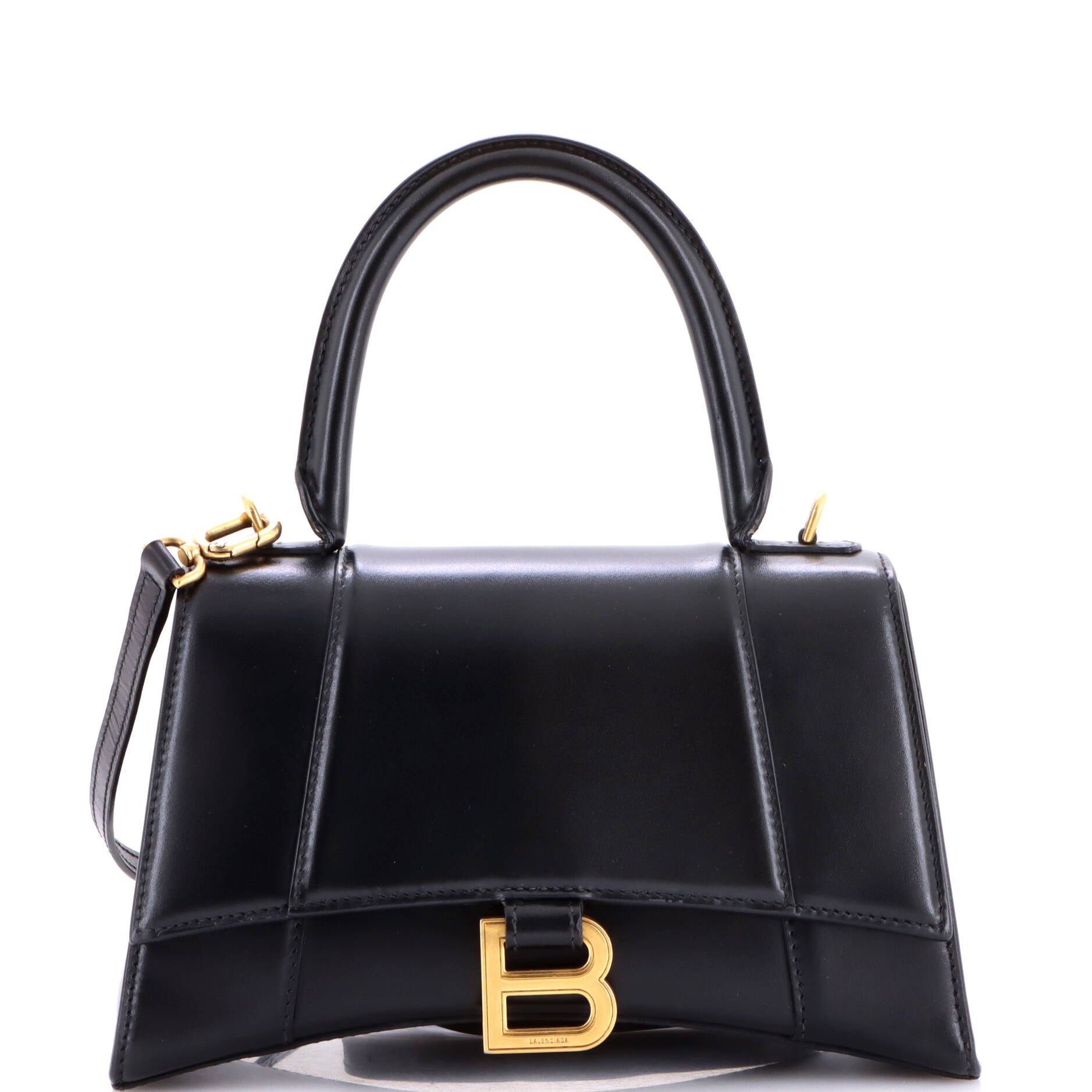 Hourglass Top Handle Bag Leather Small