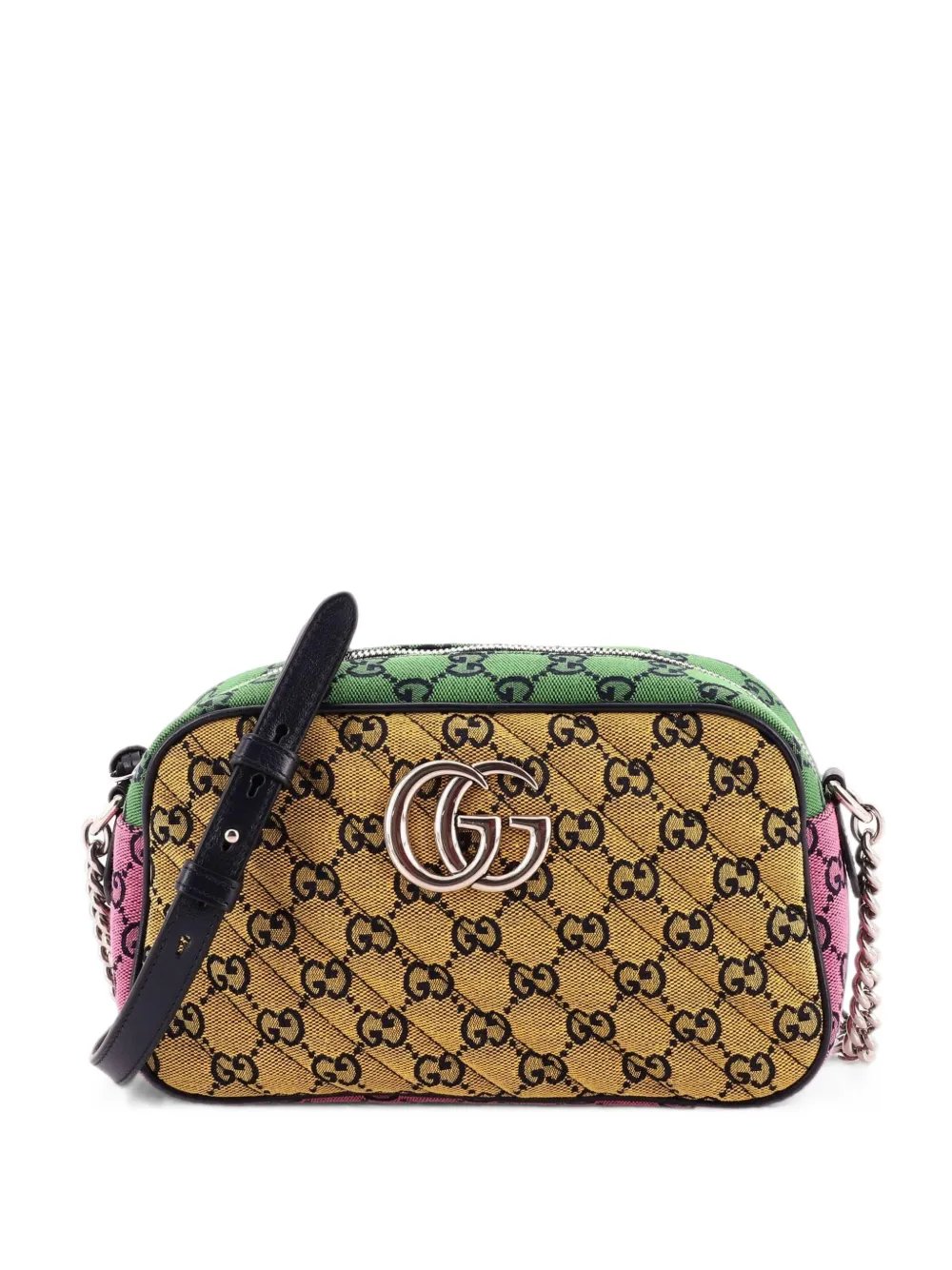 GG Marmont Shoulder Bag Multicolor Diagonal Quilted GG Canvas Small crossbody bag