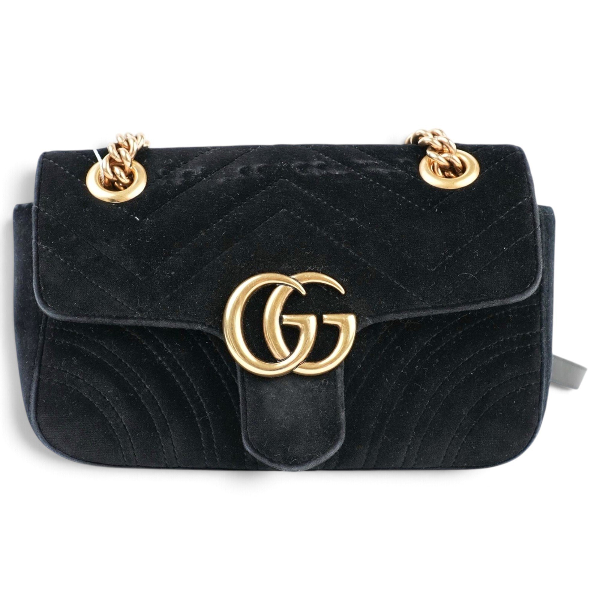 GG Marmont Flap velvet handbag