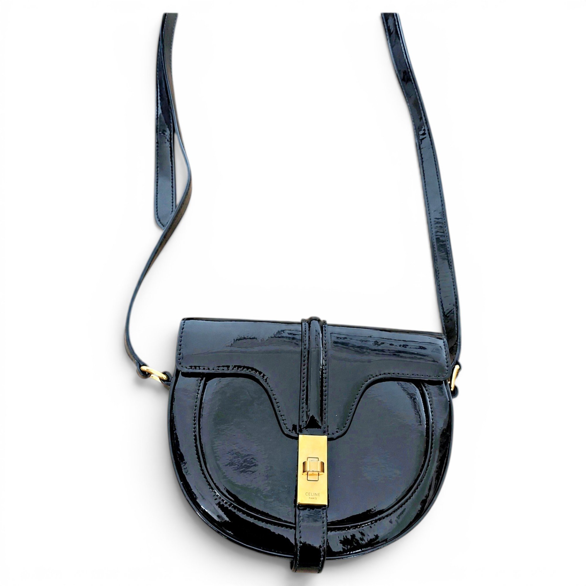 SAC 16 BESACE patent leather handbag