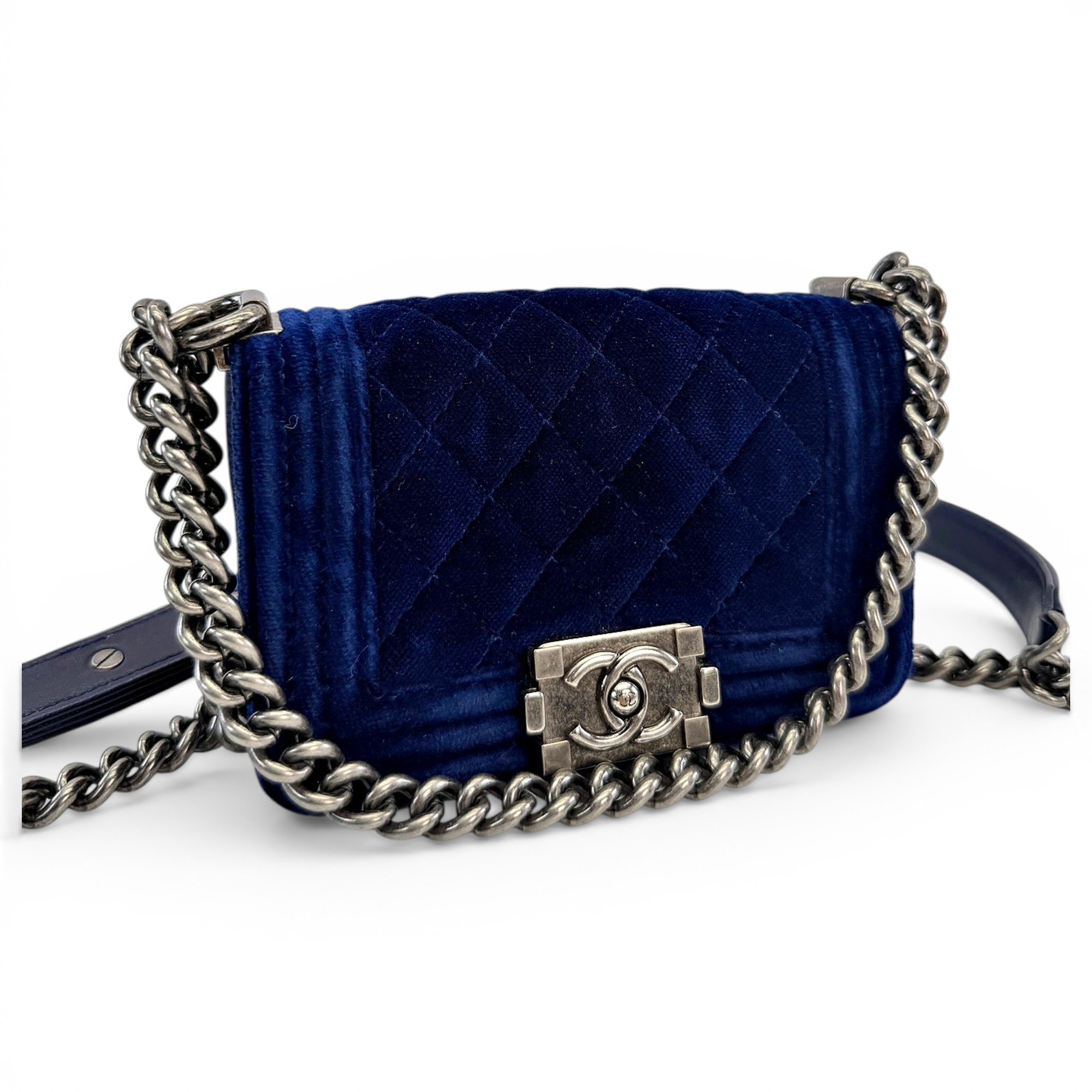 Boy velvet crossbody bag