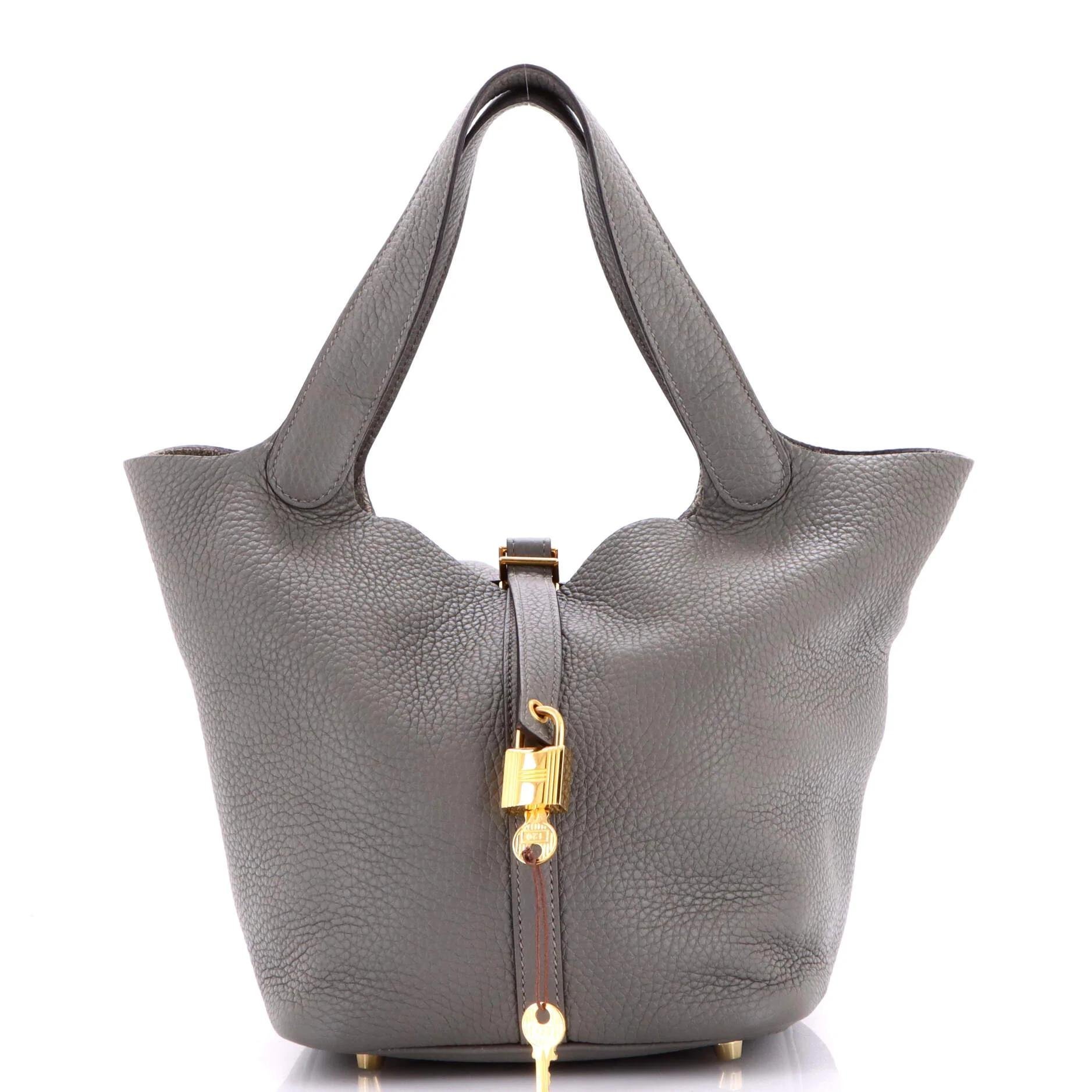 Picotin leather handbag