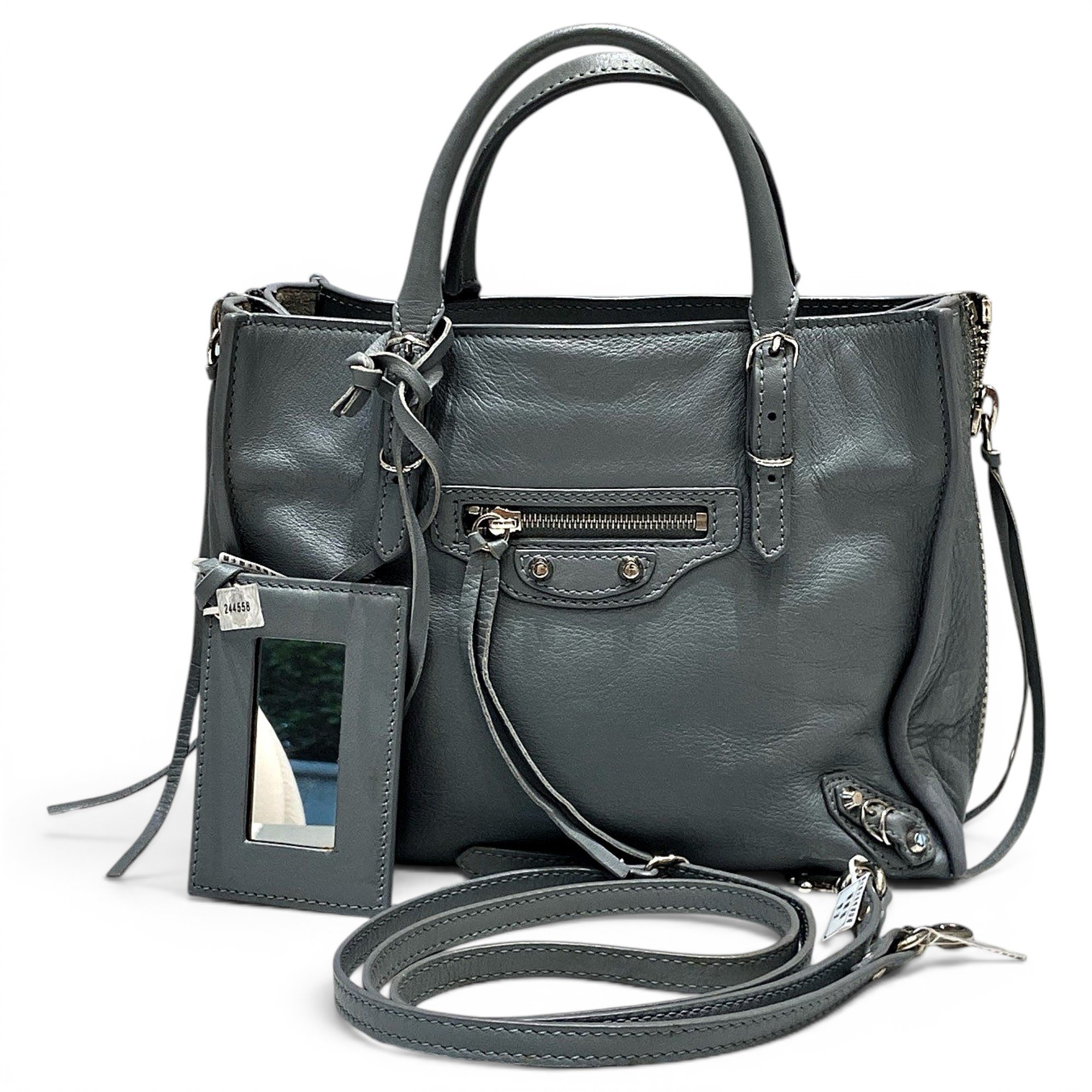 Papier leather crossbody bag