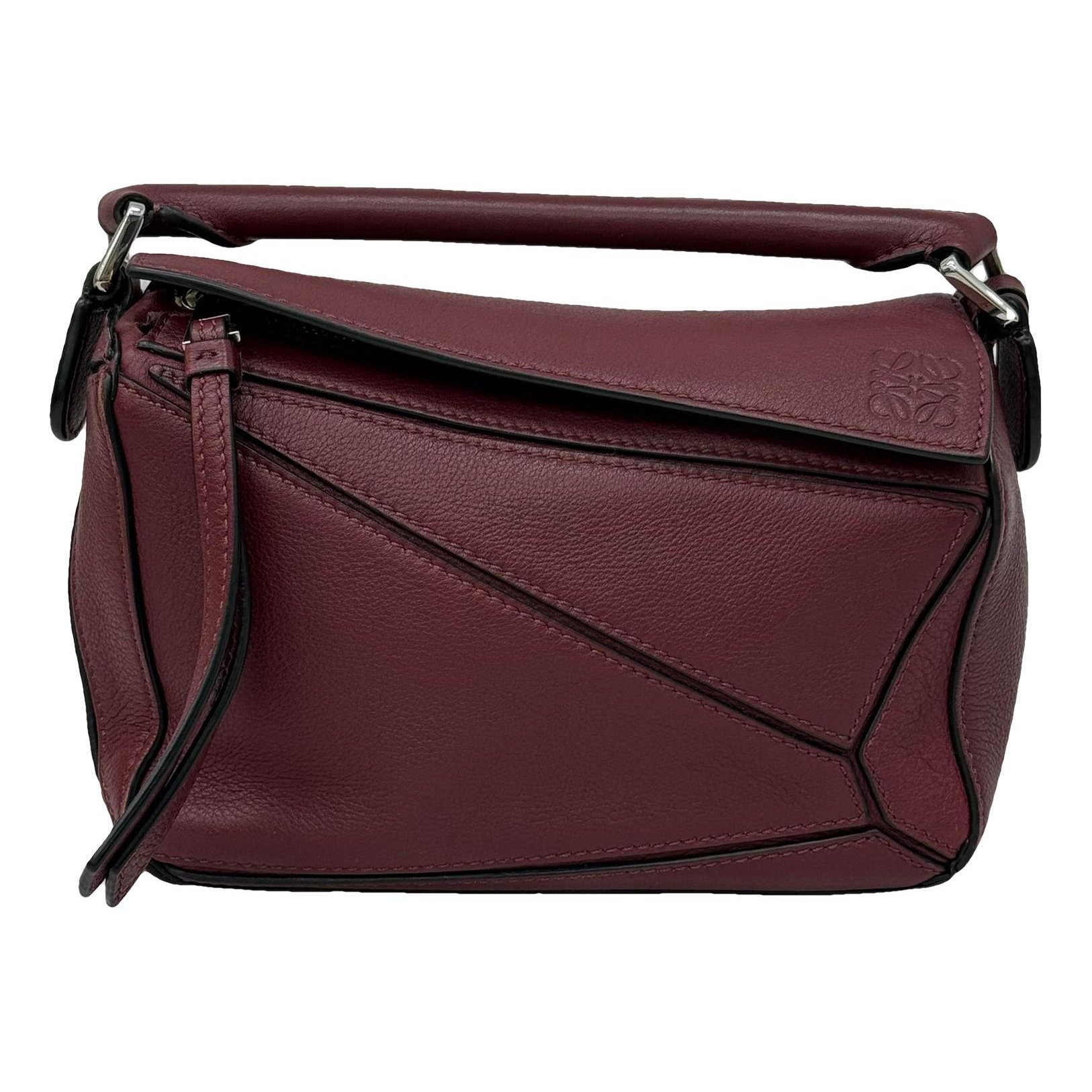 Puzzle leather handbag