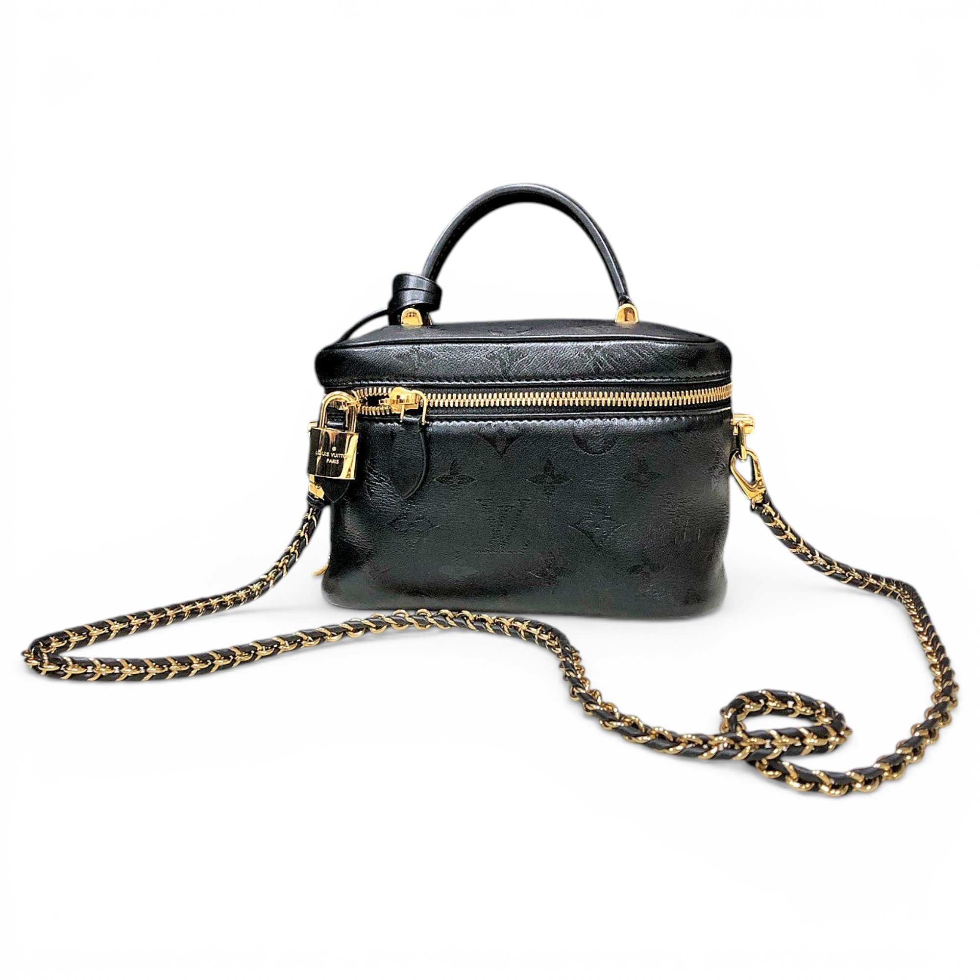 Vanity leather handbag