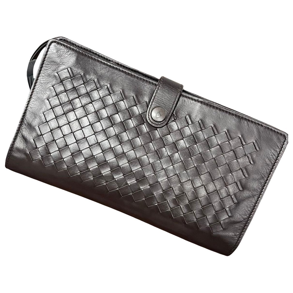 Leather clutch bag