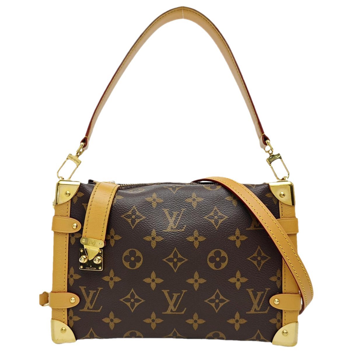 Side Trunk leather crossbody bag