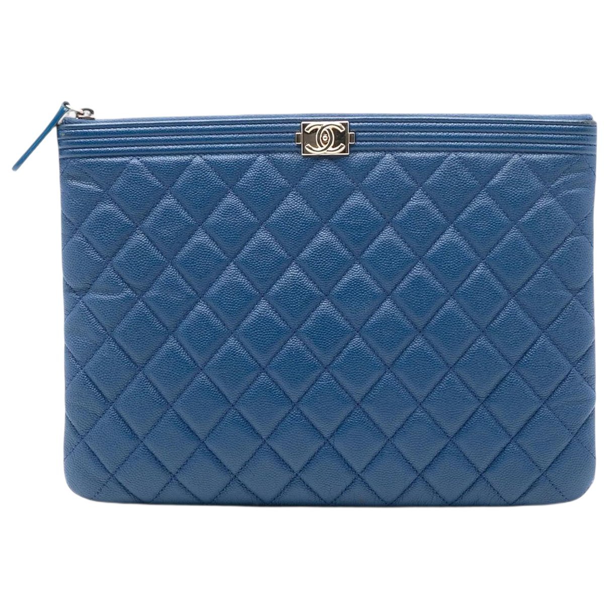 Boy leather clutch bag