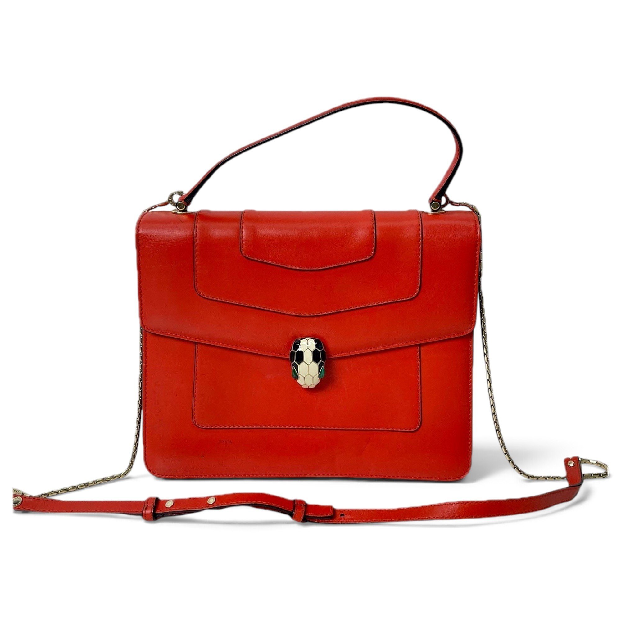 Serpenti leather handbag