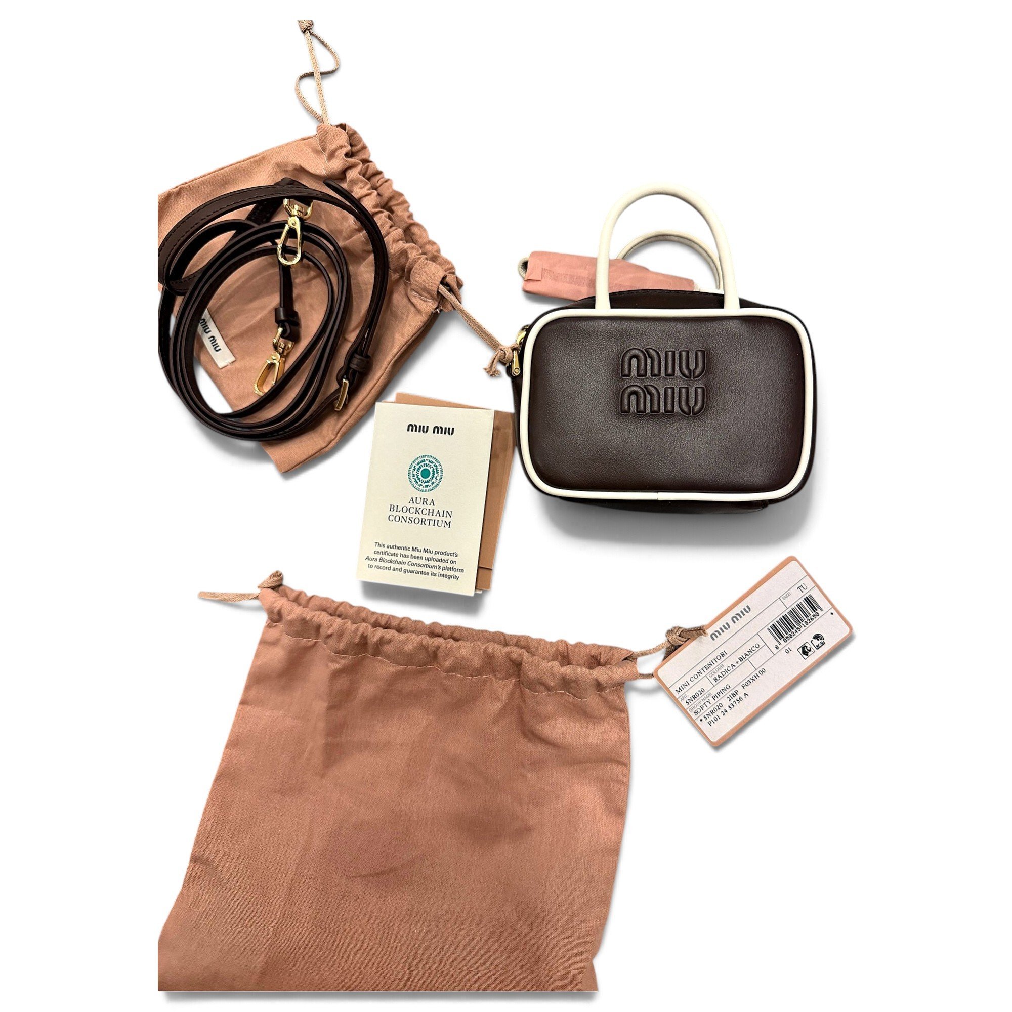 Miu Logo leather mini bag
