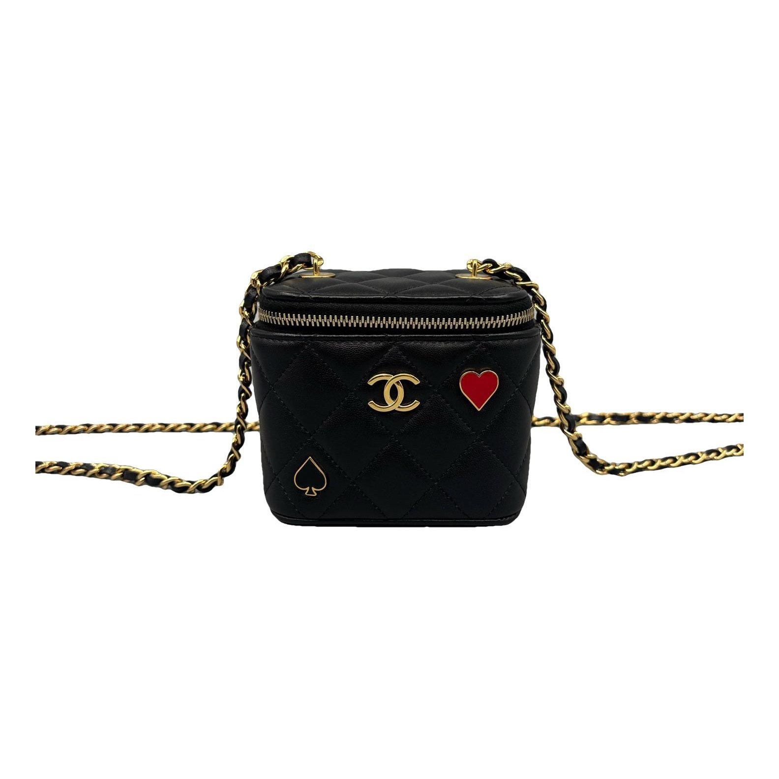 Trendy CC Vanity leather crossbody bag