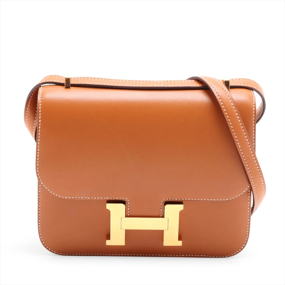 Hermès Constance 3 Mini 18 Veau Tadelakt Toffee Gold Metal Fittings