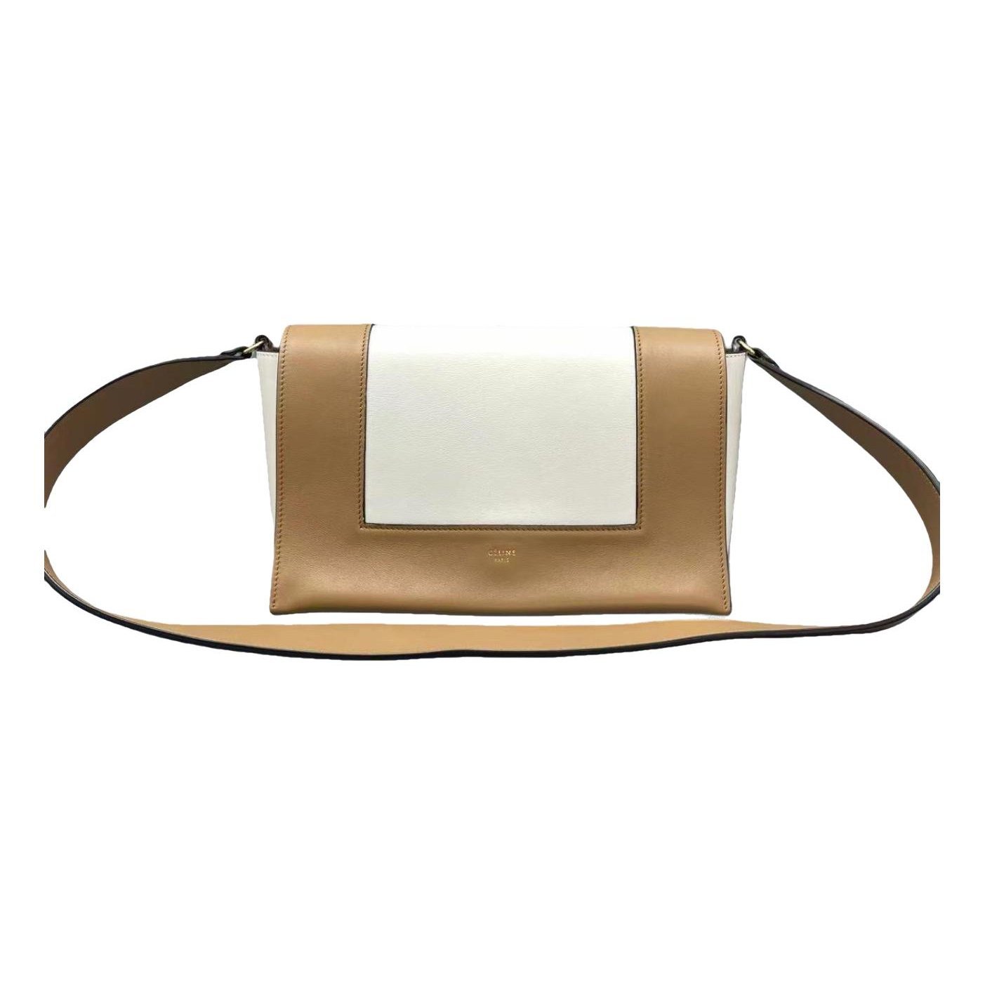 Frame leather handbag