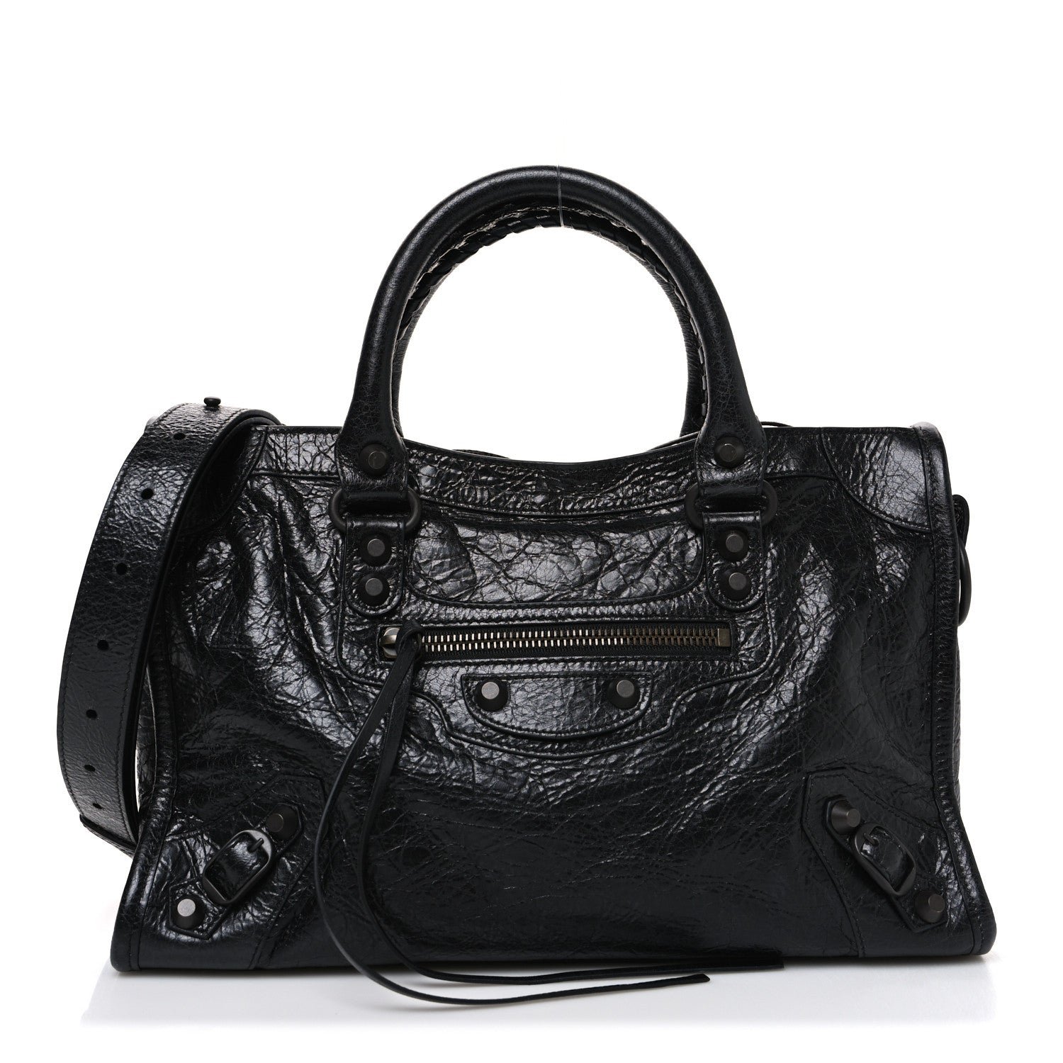 Balenciaga Agneau Arena Classic Hardware Small Le City Black