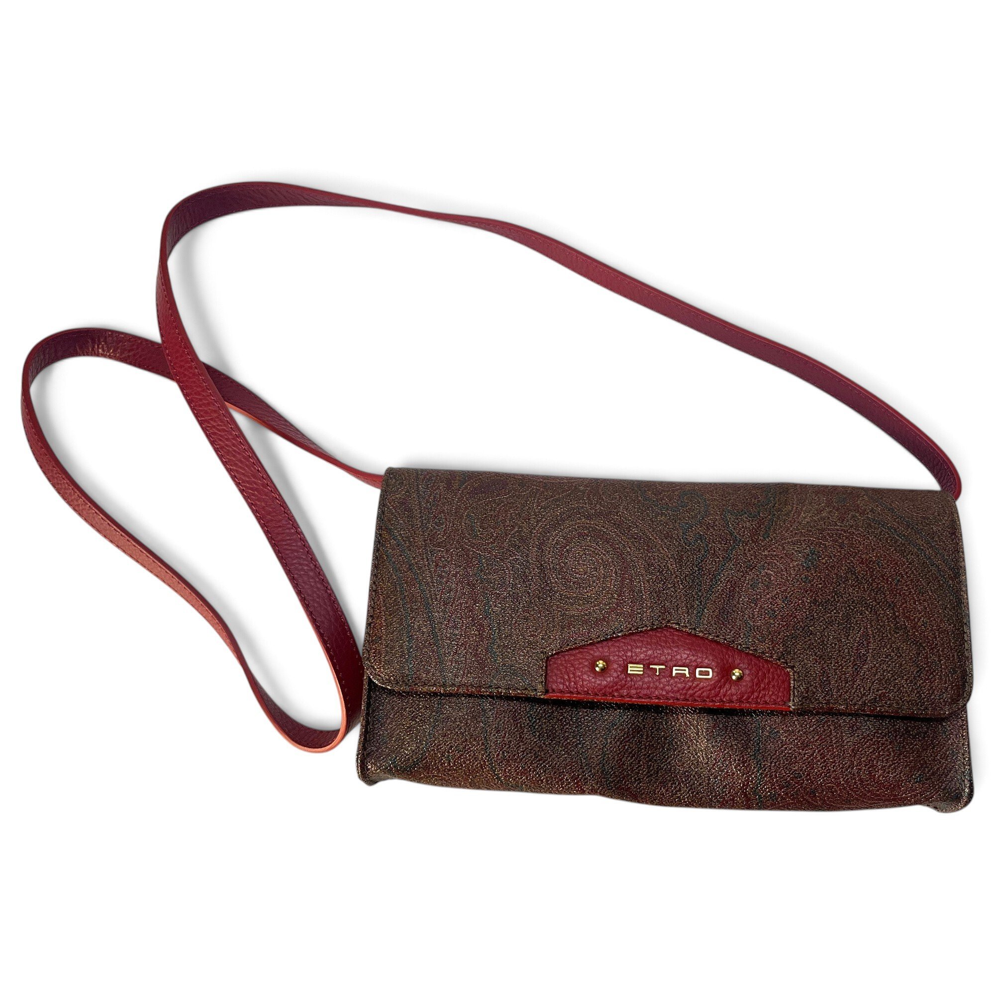 Leather clutch bag