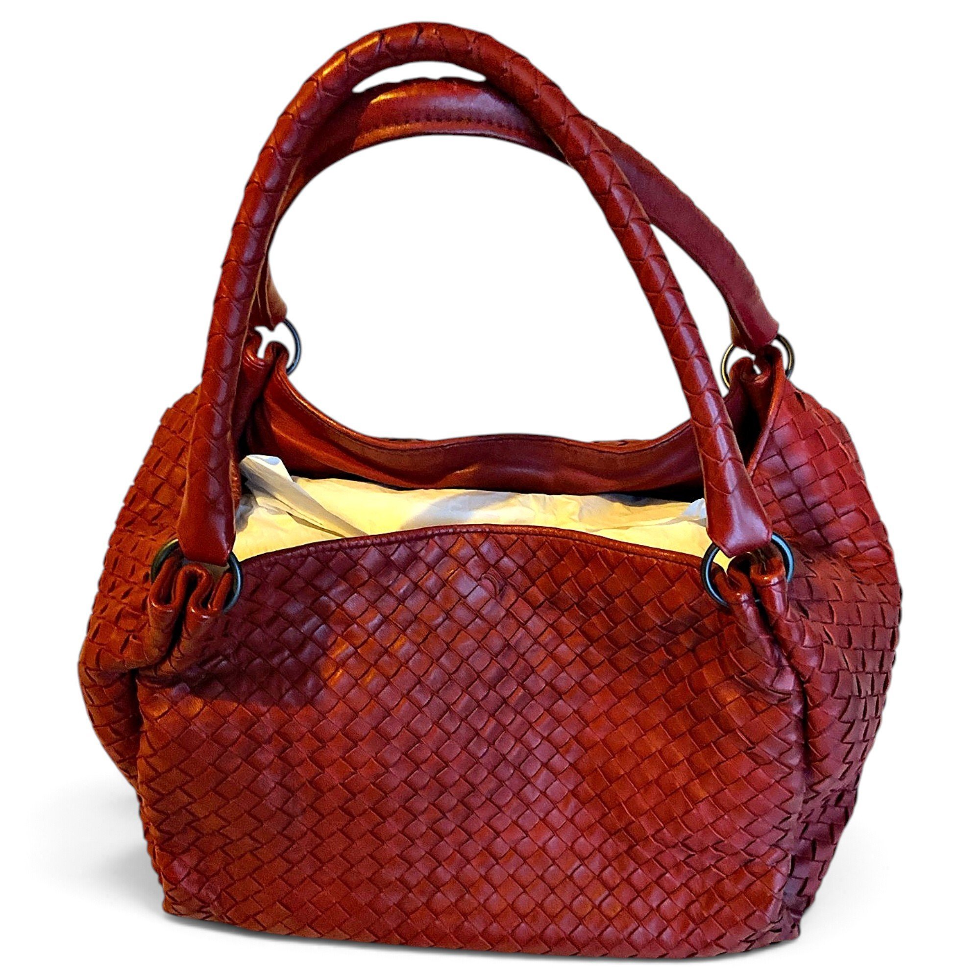 Parachute leather handbag
