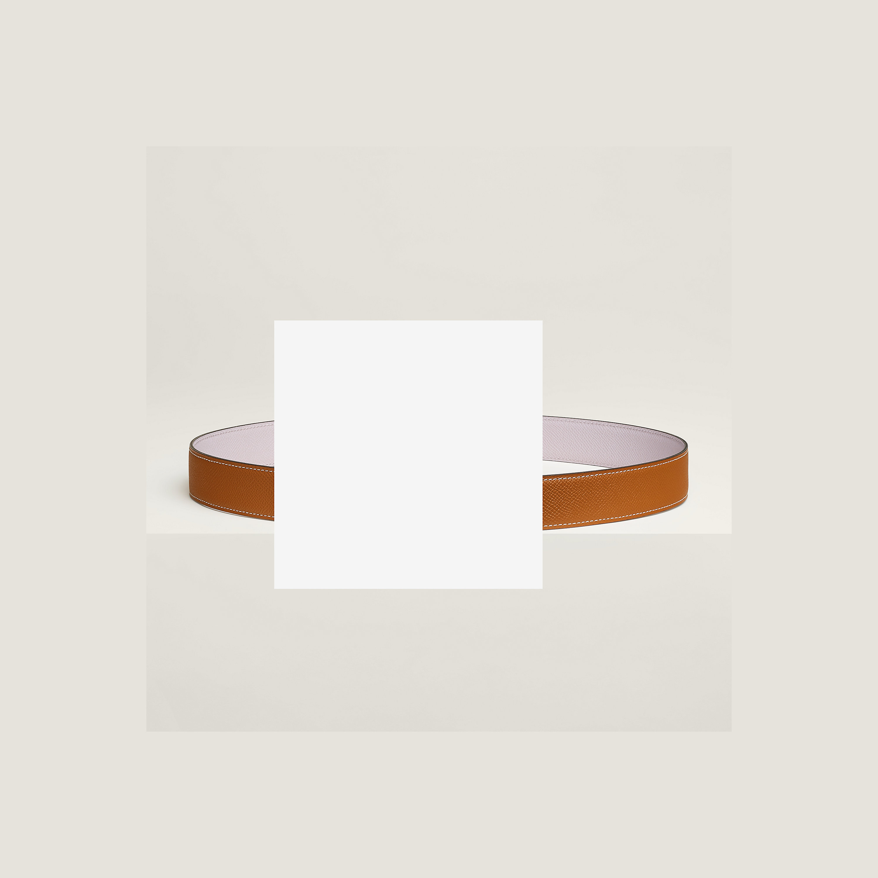 H Guillochee belt buckle & Reversible leather strap 32 mm