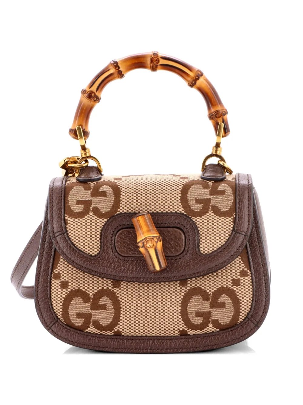 Bamboo 1947 Top Handle Bag Jumbo GG Canvas Mini crossbody bag