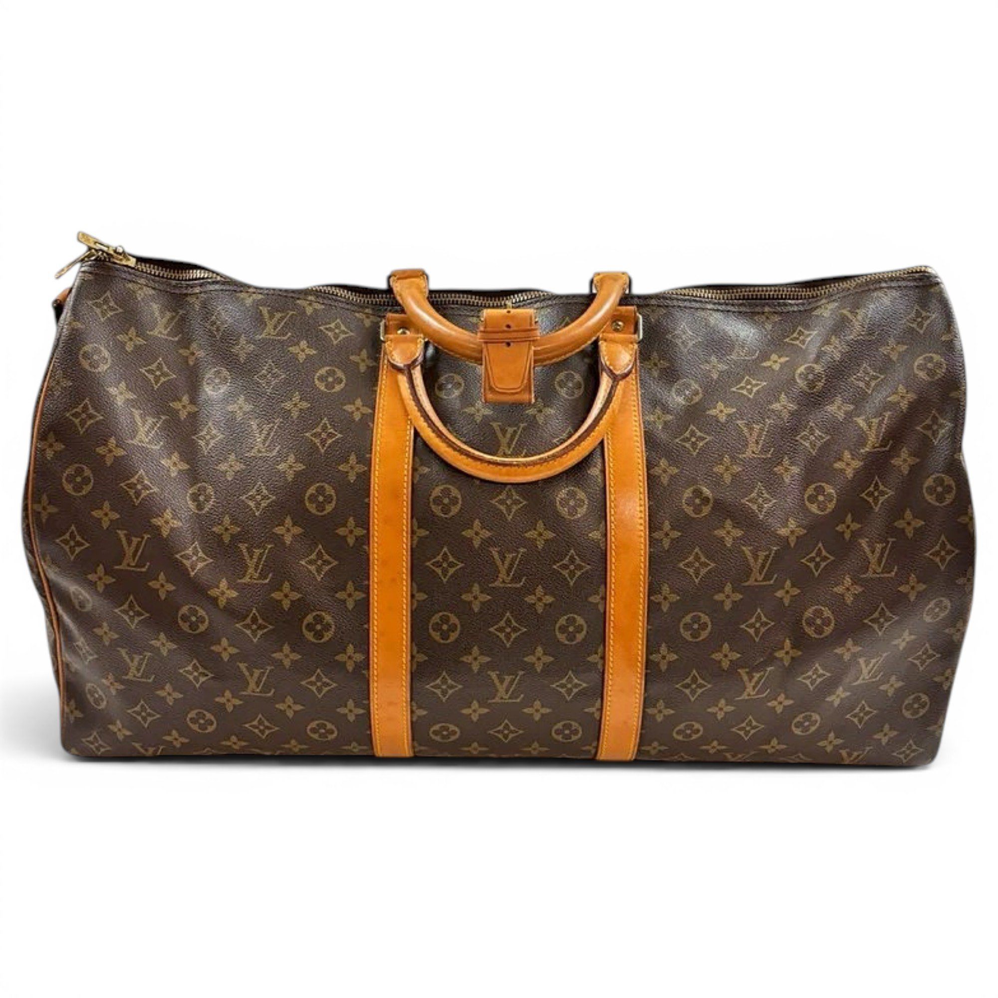 Keepall leather travel bag