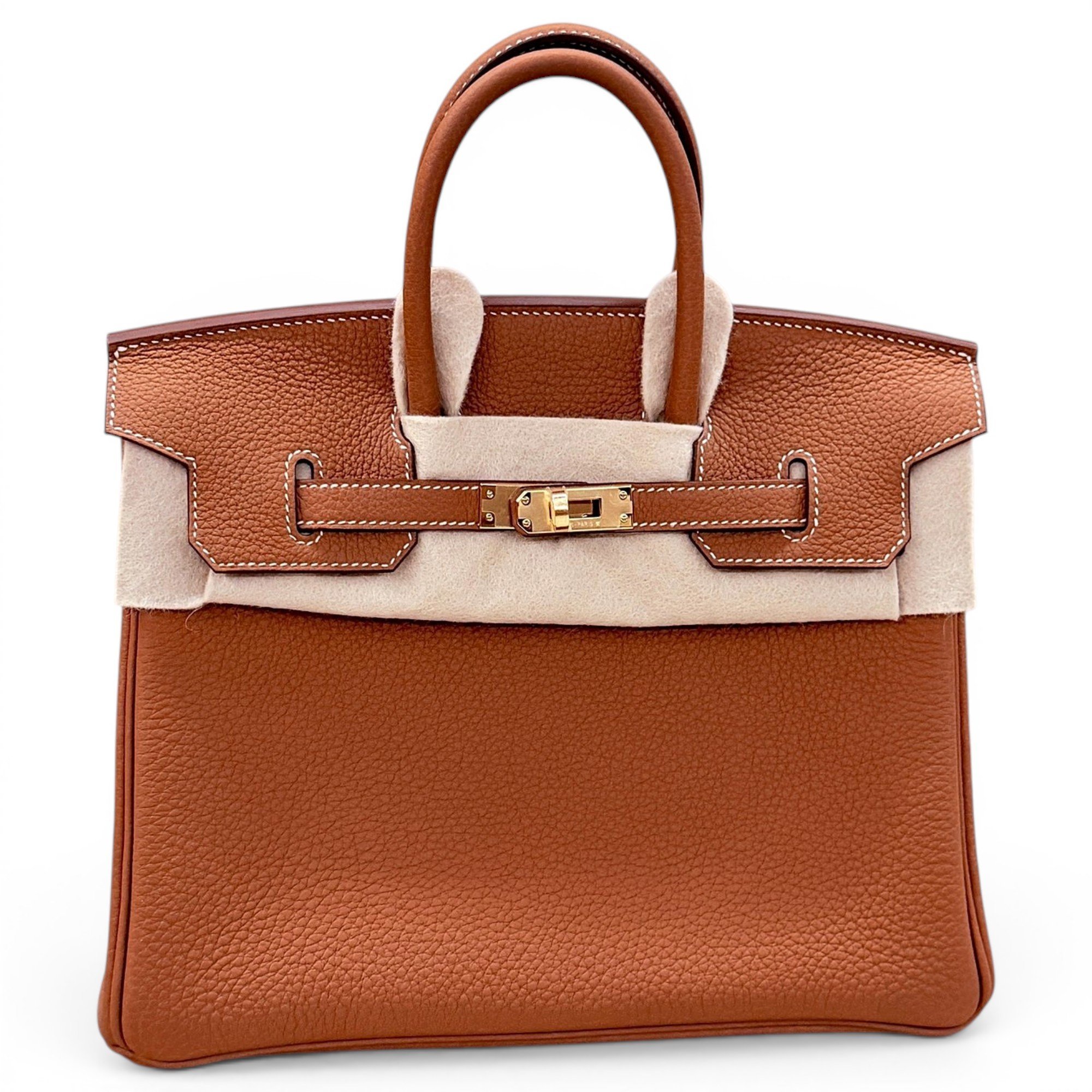Birkin 25 leather handbag