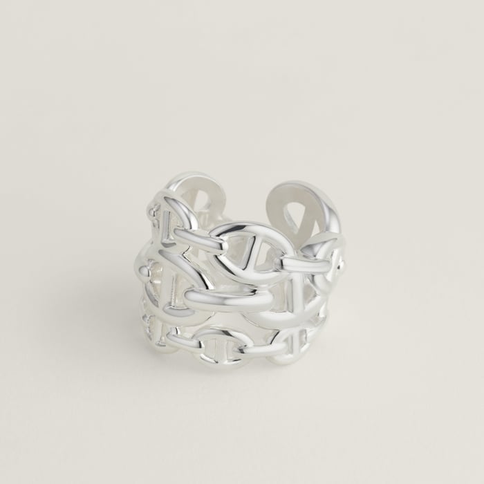 Sans Coloris Chaine d'Ancre Enchainee Ring, Large Model