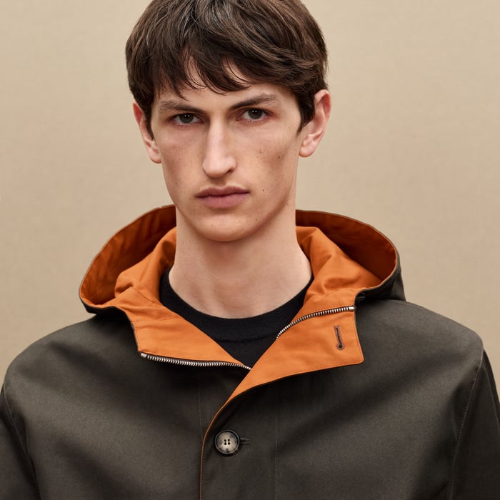 Kaki Hooded Jacket