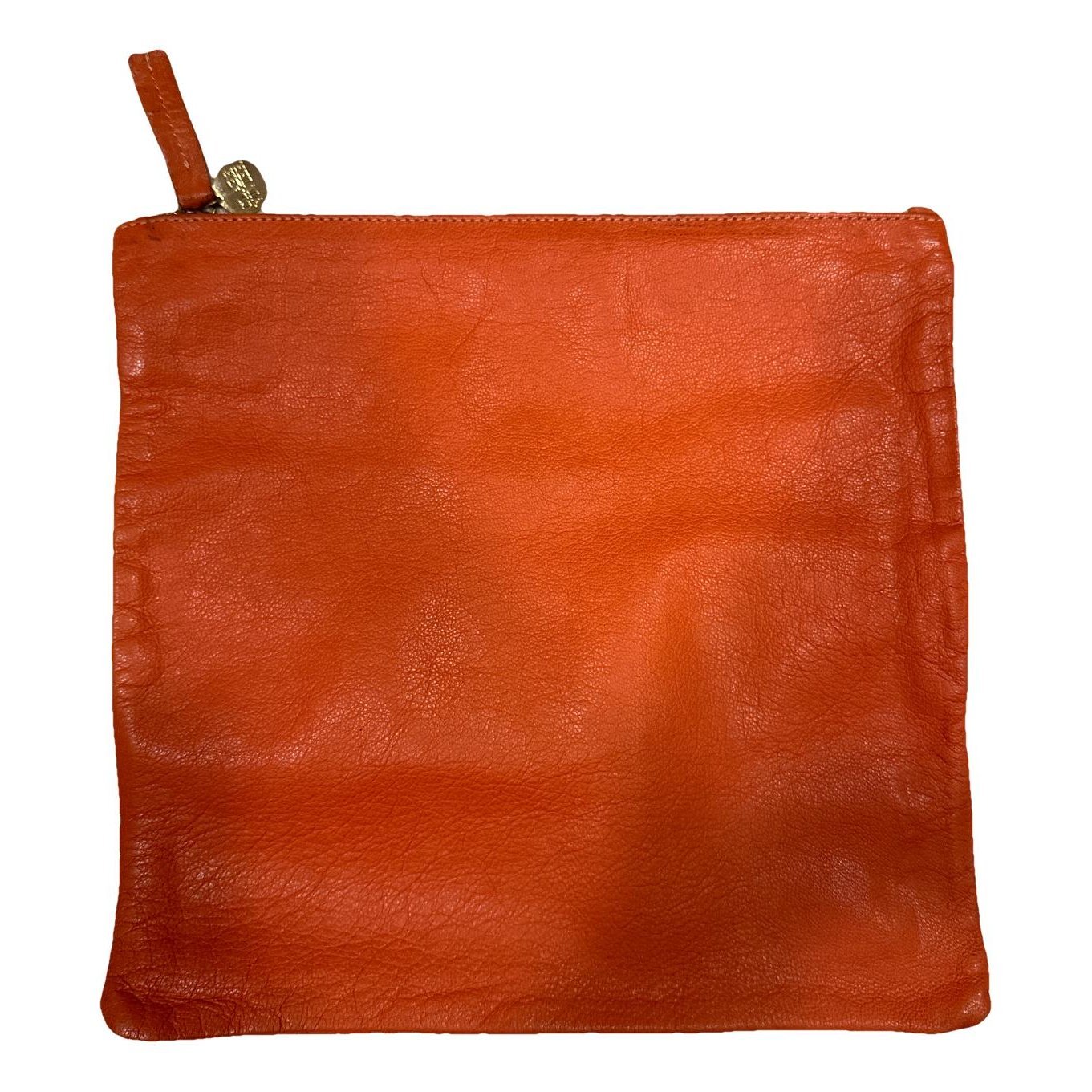 Leather clutch bag