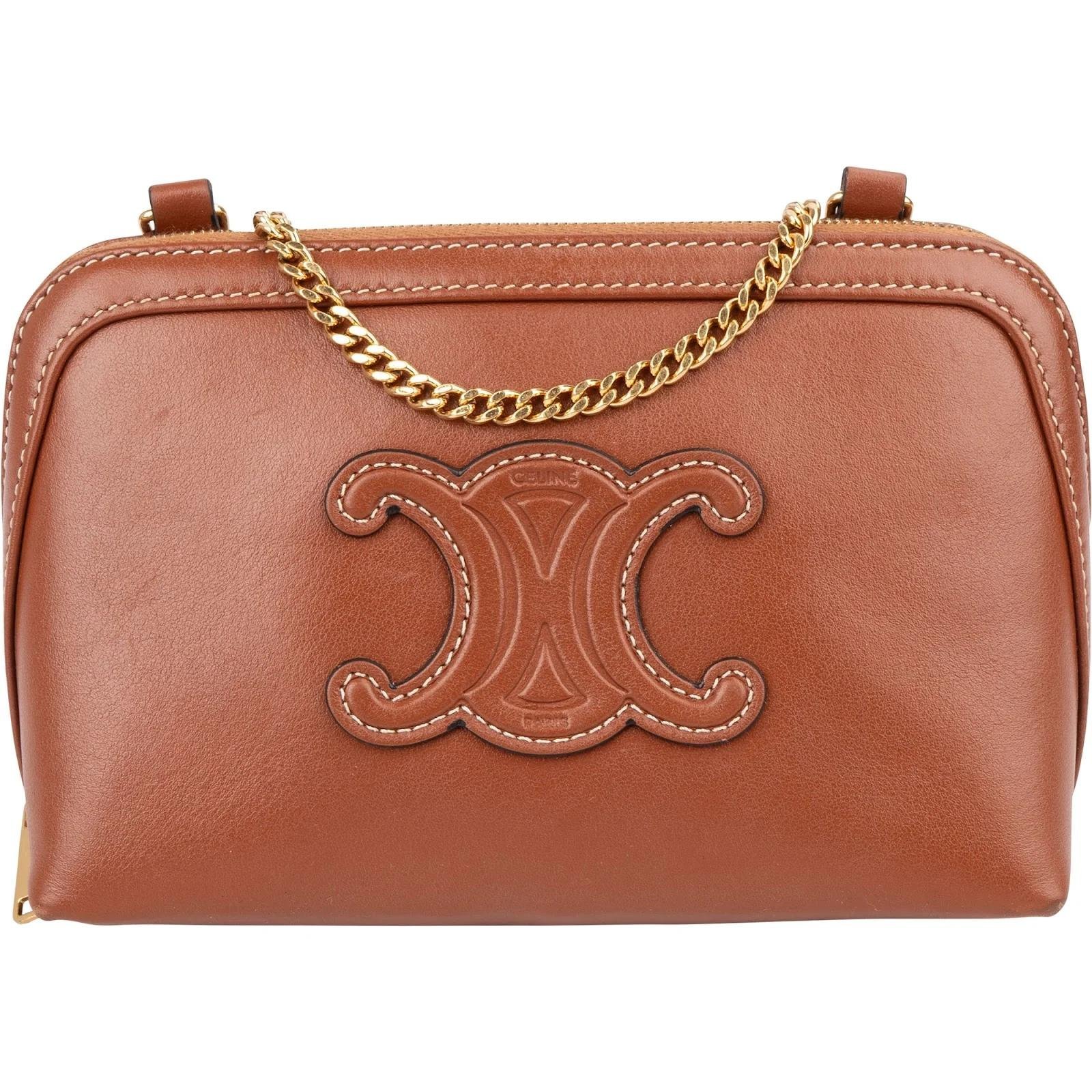 Triomphe leather crossbody bag