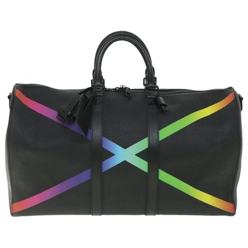 Keepall leather travel bag