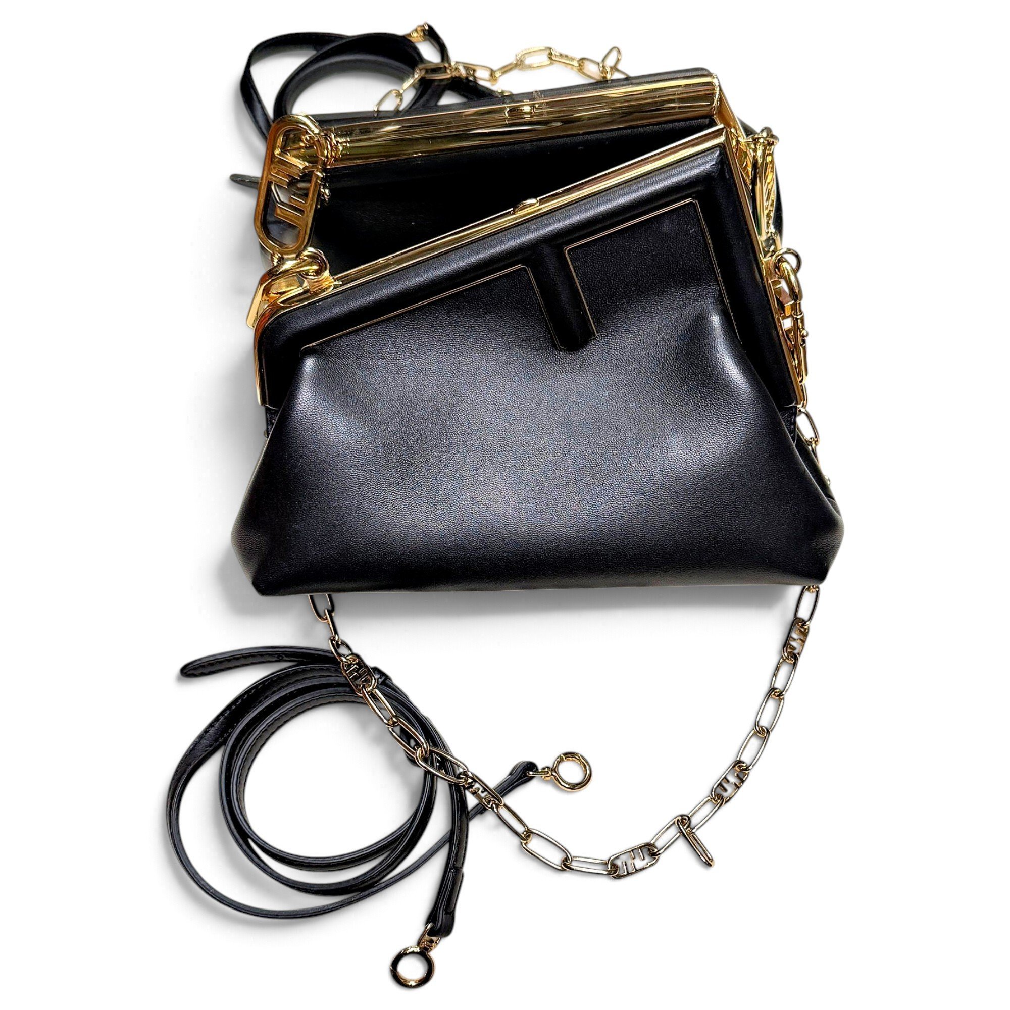 First leather handbag