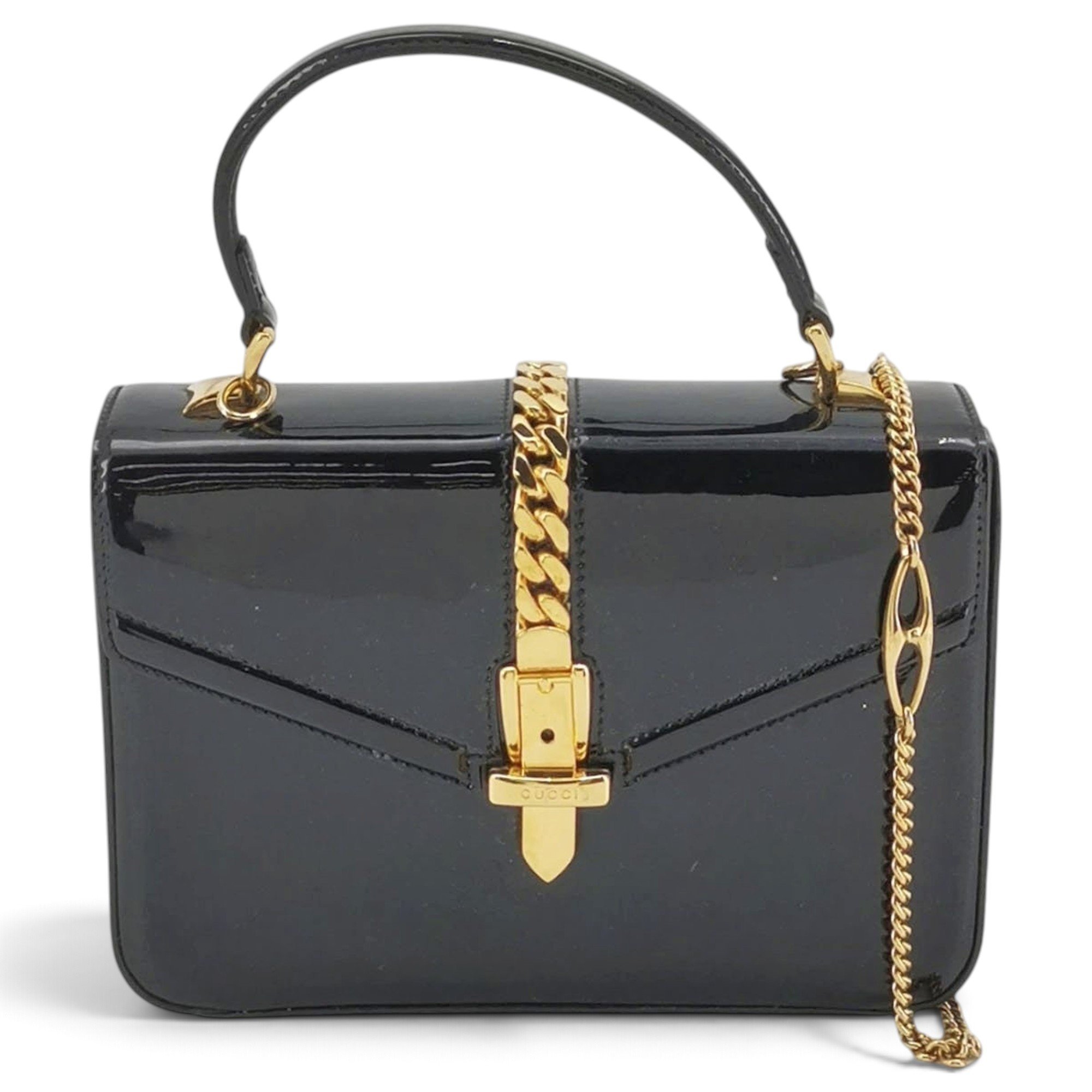 Sylvie patent leather handbag